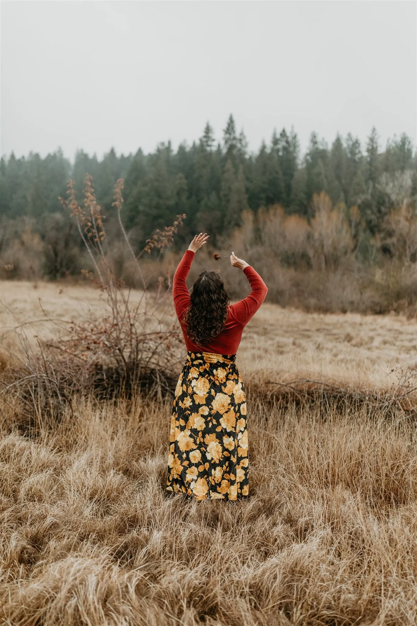 Mock Top in Brick Velvet BrushedInnerLining NonRestrictive