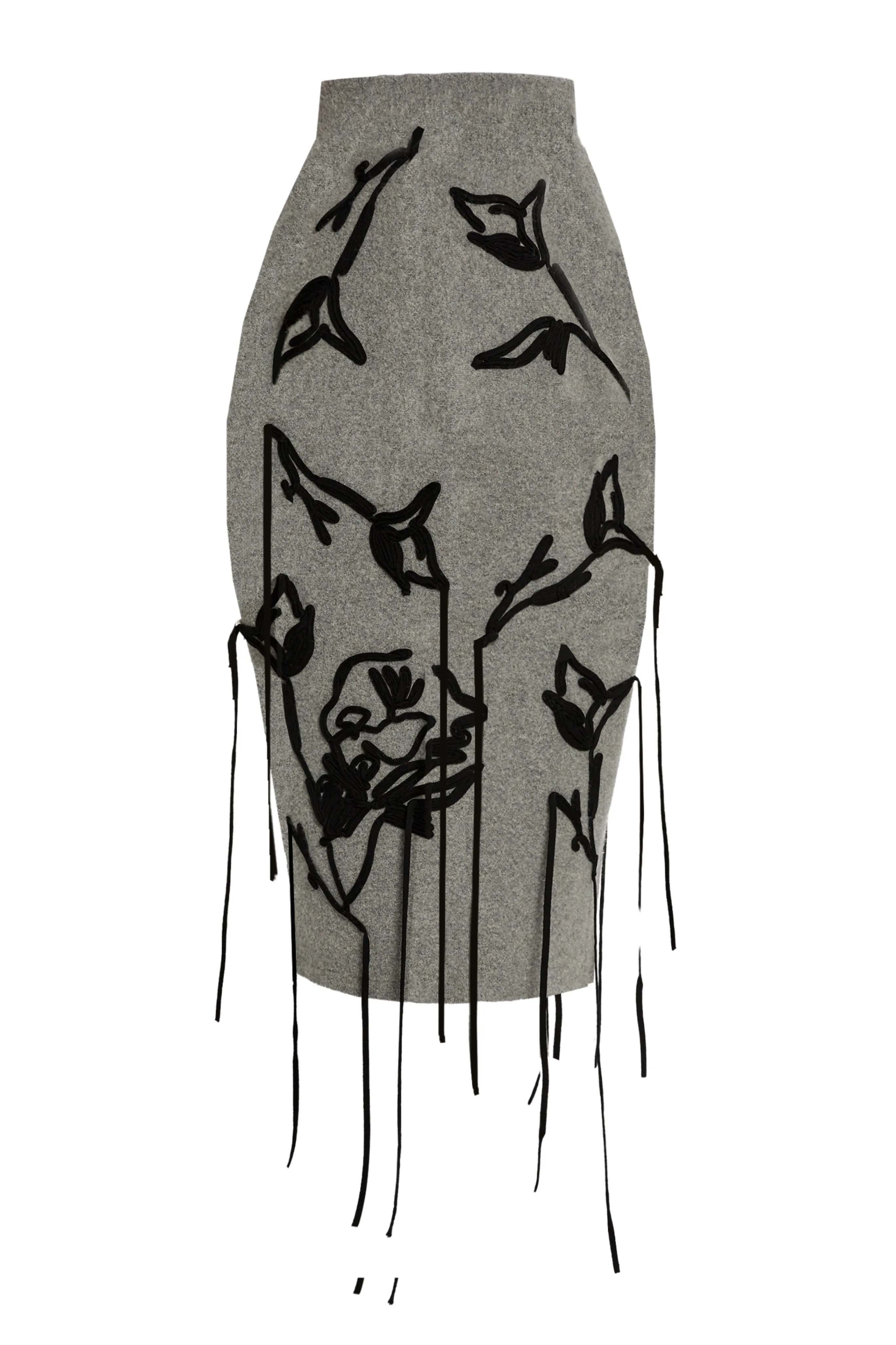 Button Details Pencil Midi Skirt