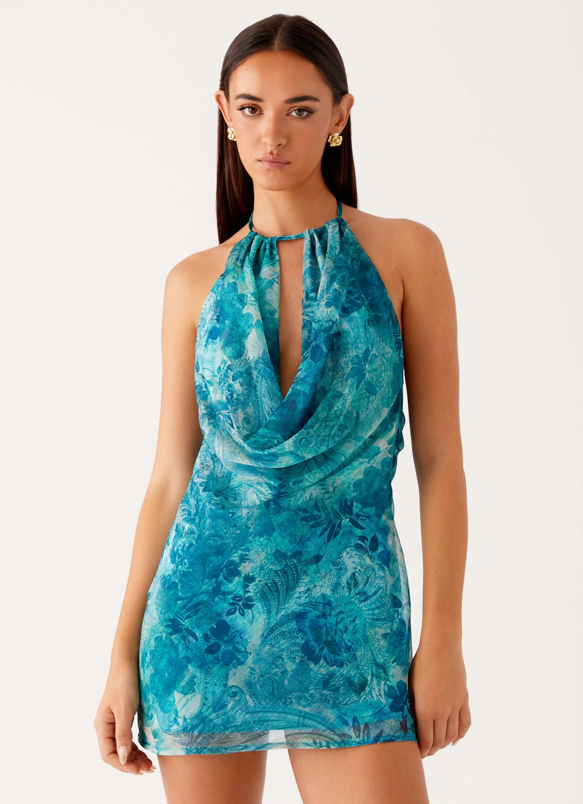 Style Fusion Ele Mini Dress - Teal