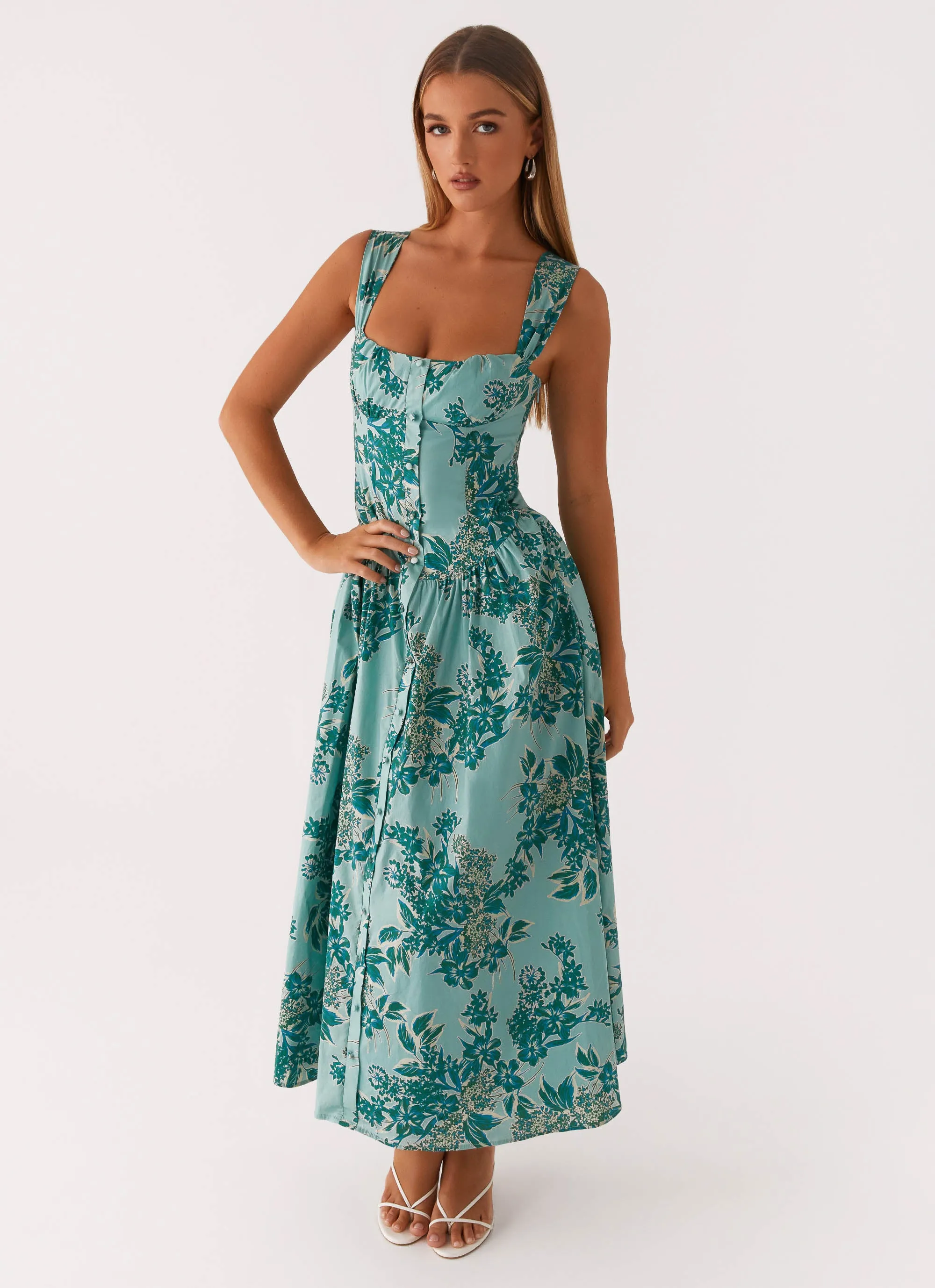Emmalina Midi Dress - Cloud Nine Floral Color Soft