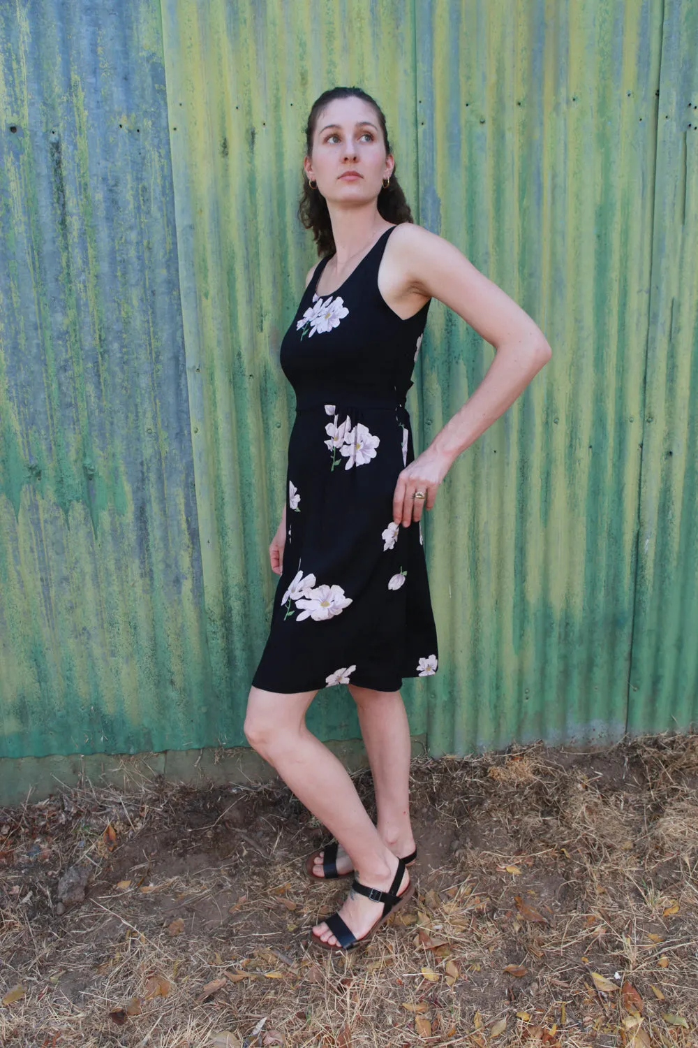 Hannah Dress in Black Magnolia Gentle Motion