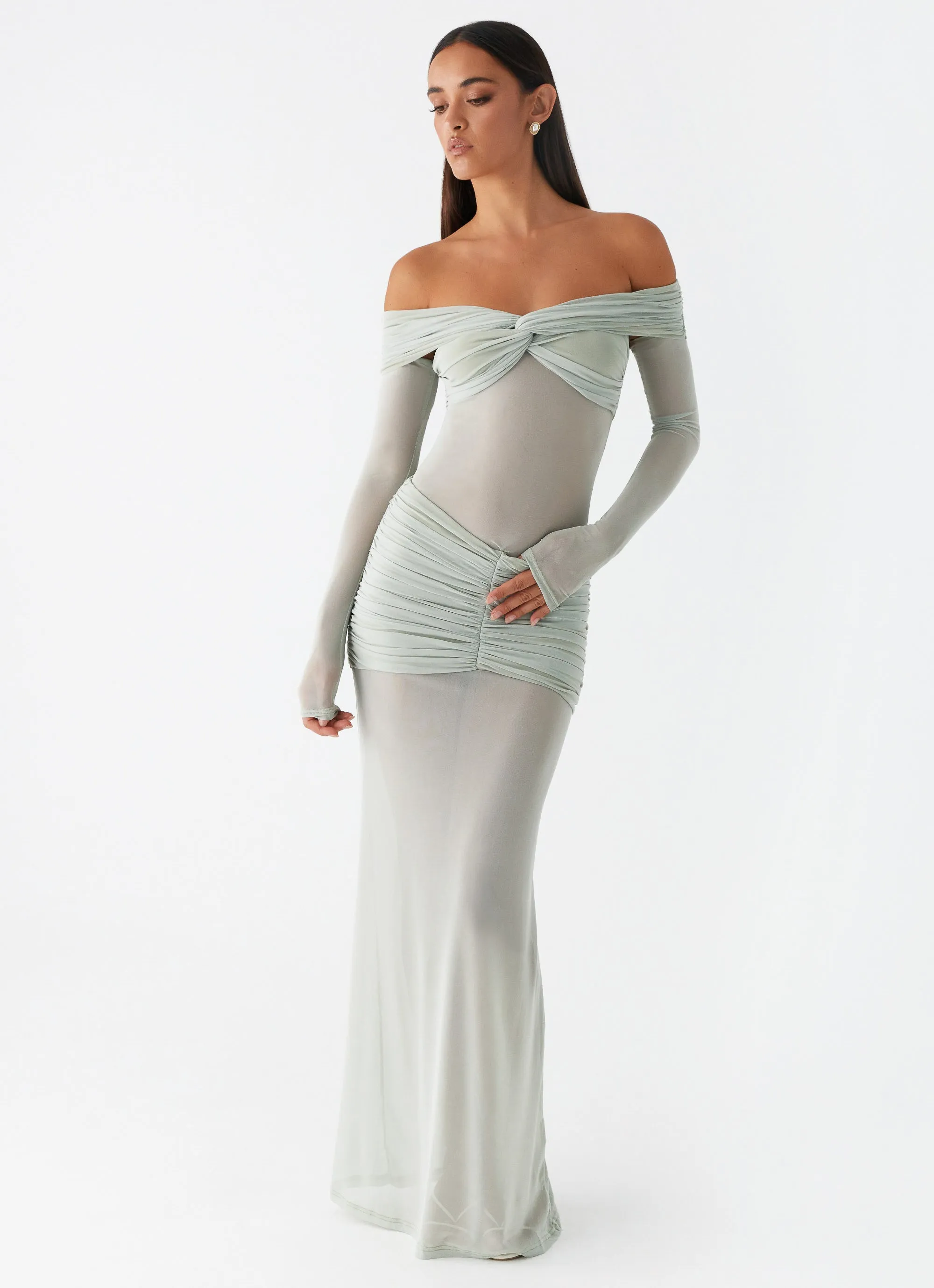 Cool Texture Mercy Maxi Dress - Sage