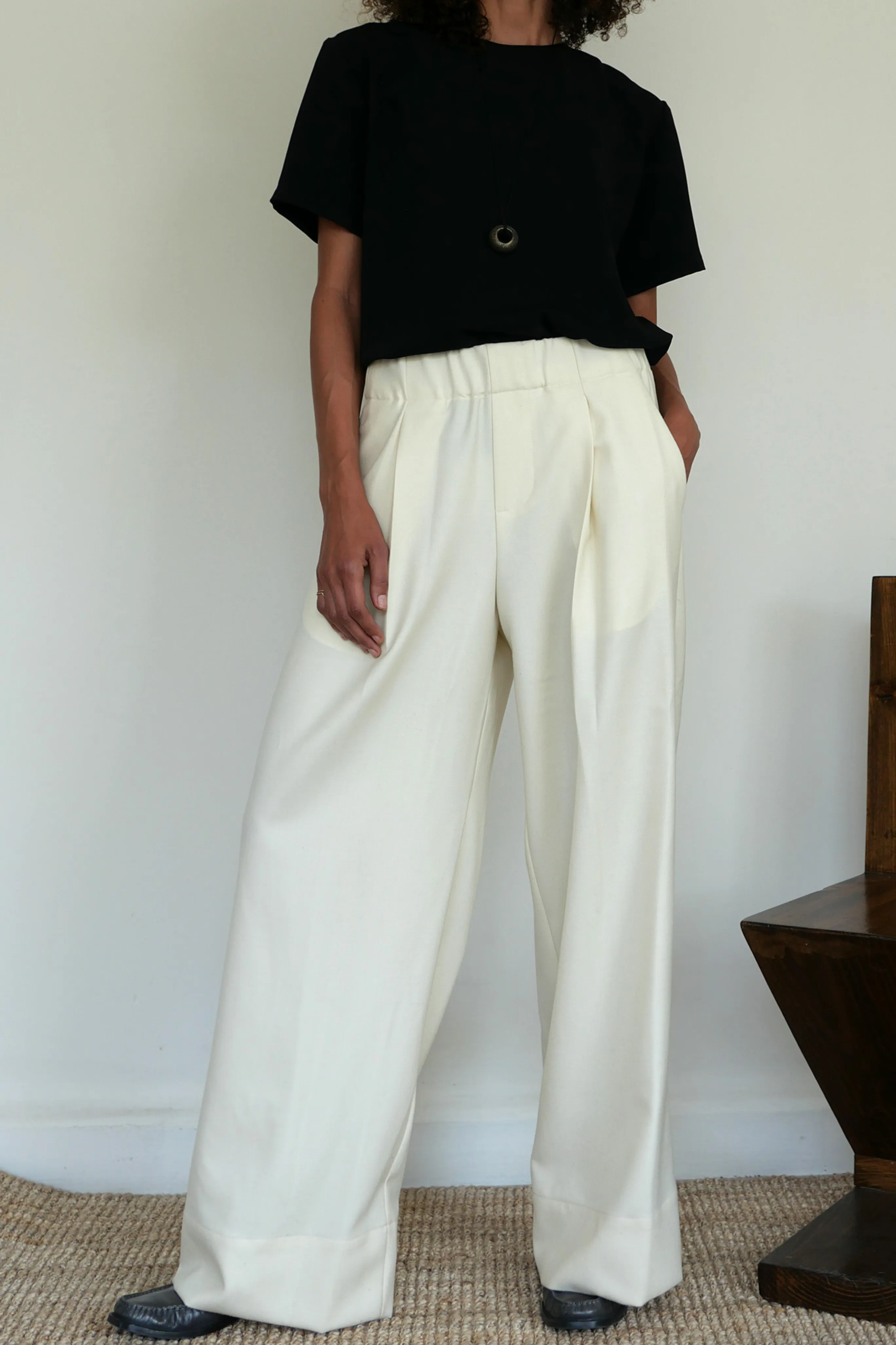 Boyfriend Trouser - Ivory Functional Wear
