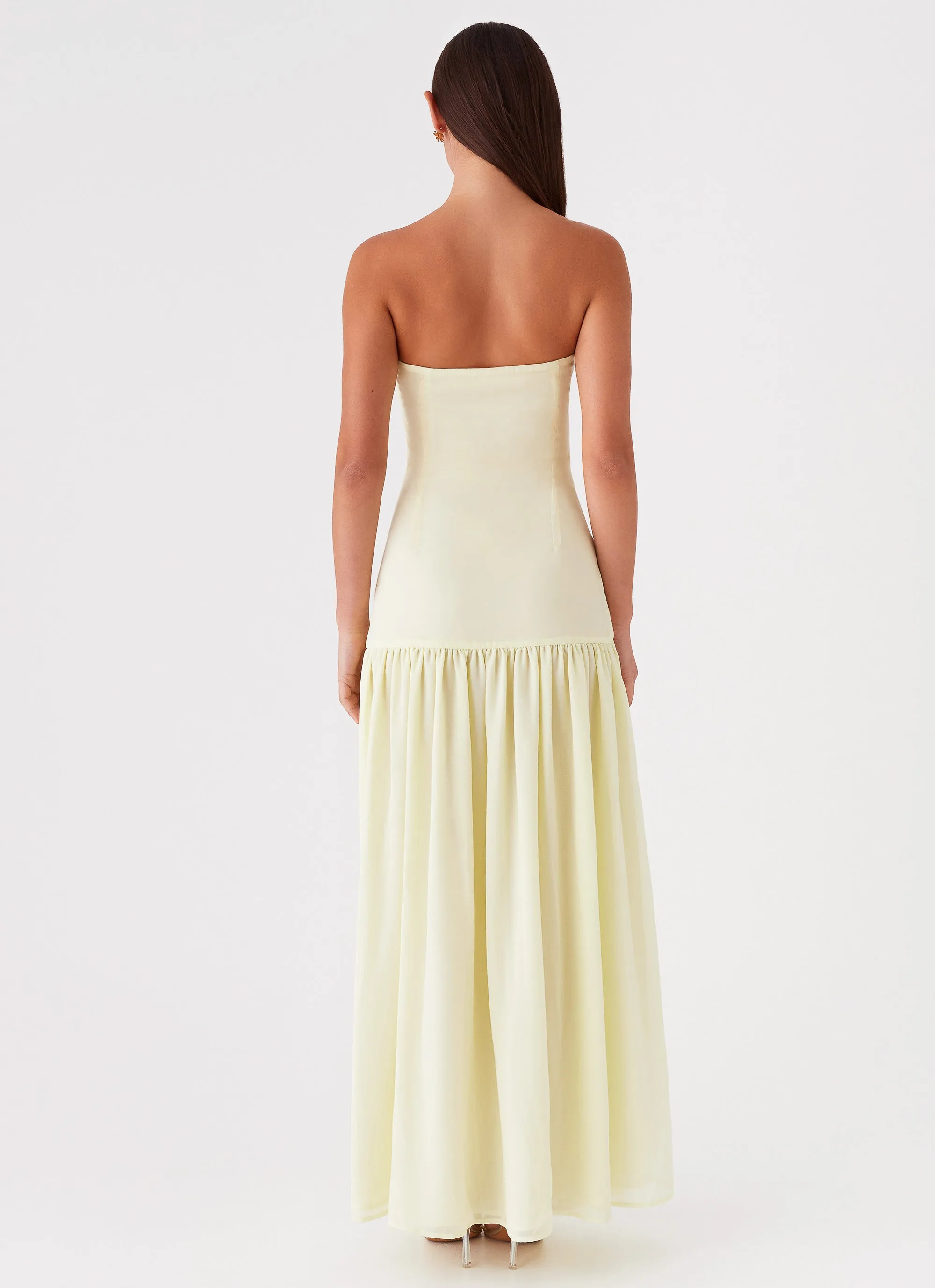 Day Glow Eden Strapless Maxi Dress - Yellow