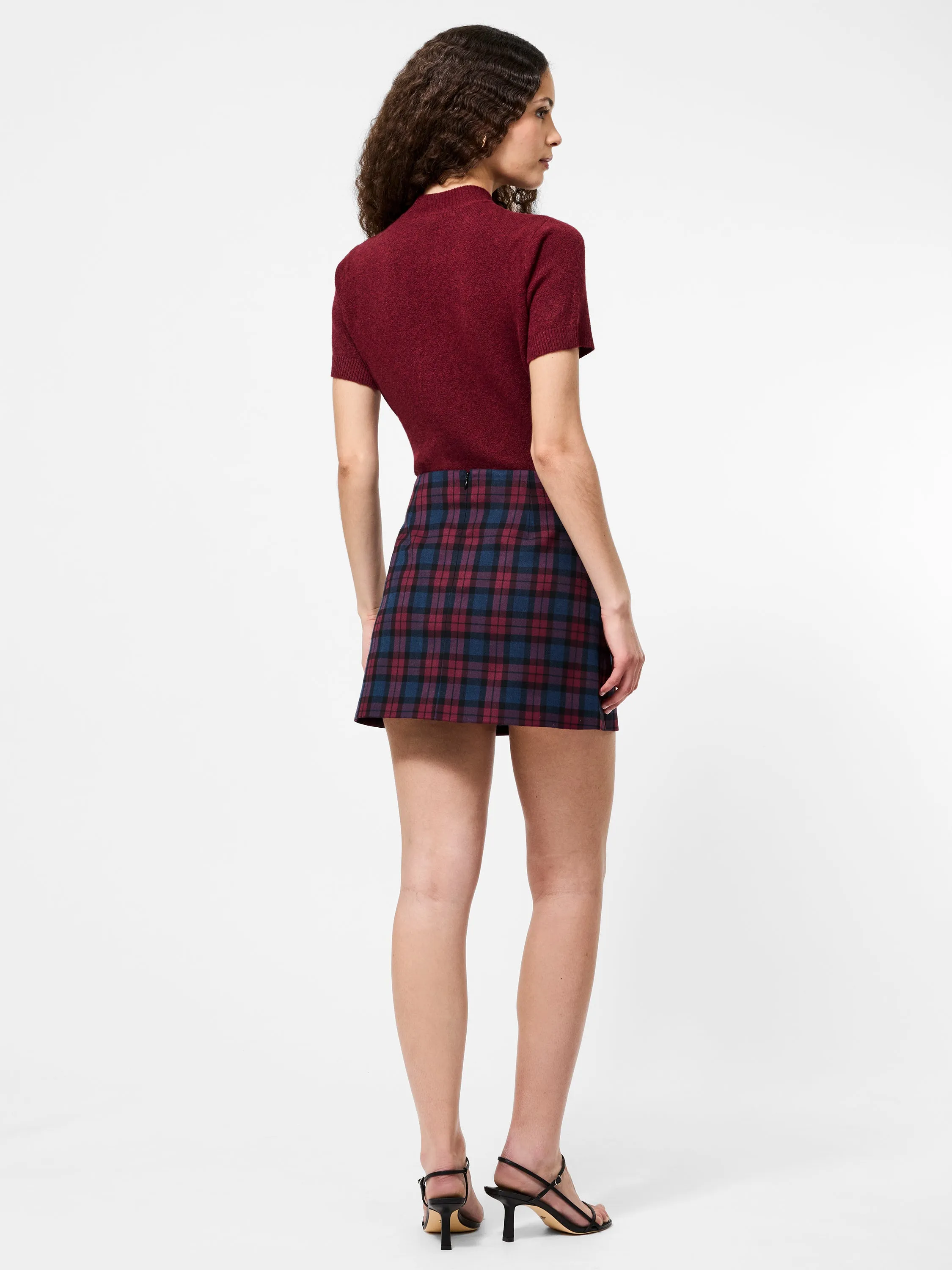 Melba Plaid Suiting Mini Skirt Resale Value Oversized style