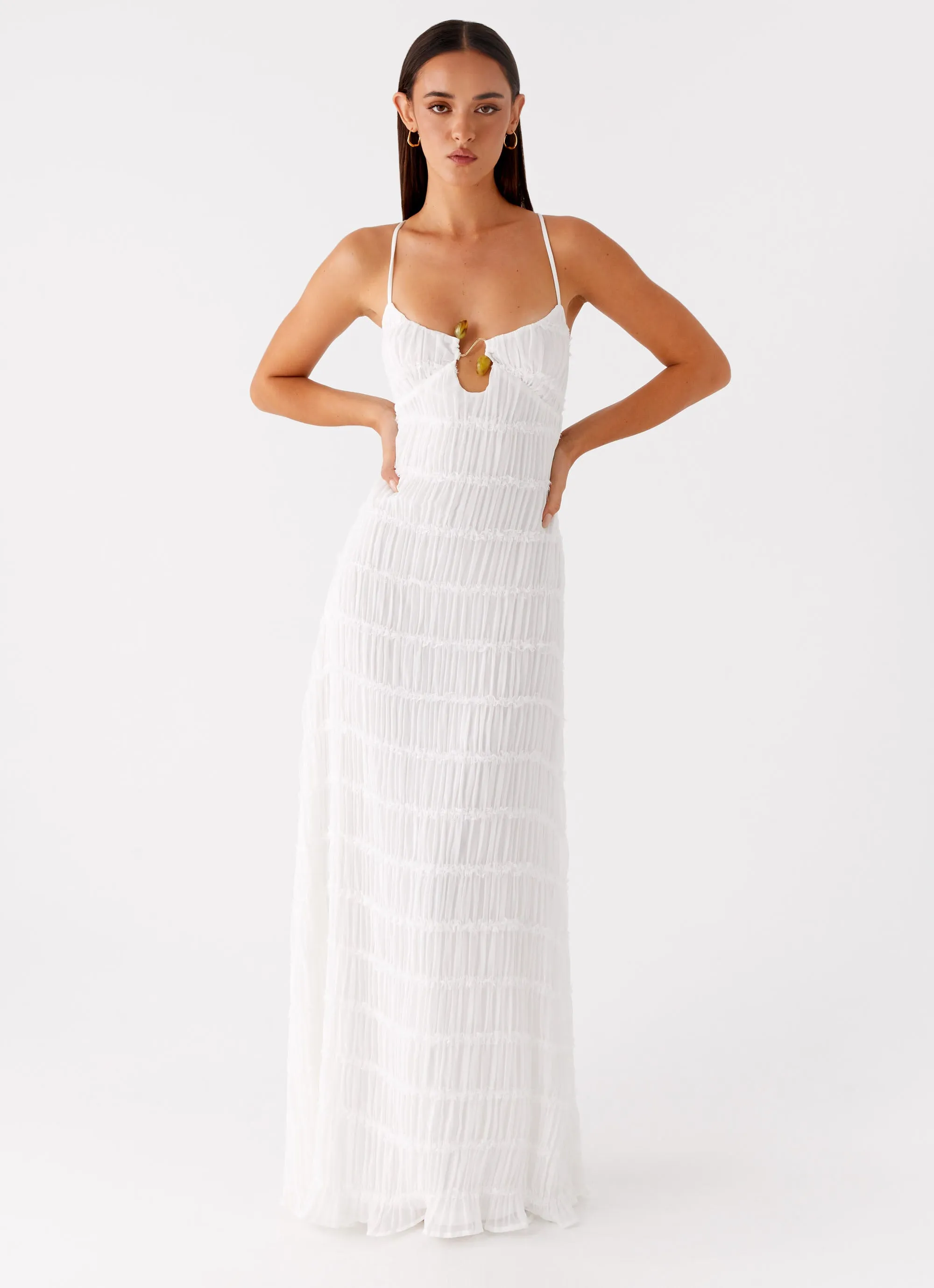 Darwin Maxi Dress - White Flexible Layers