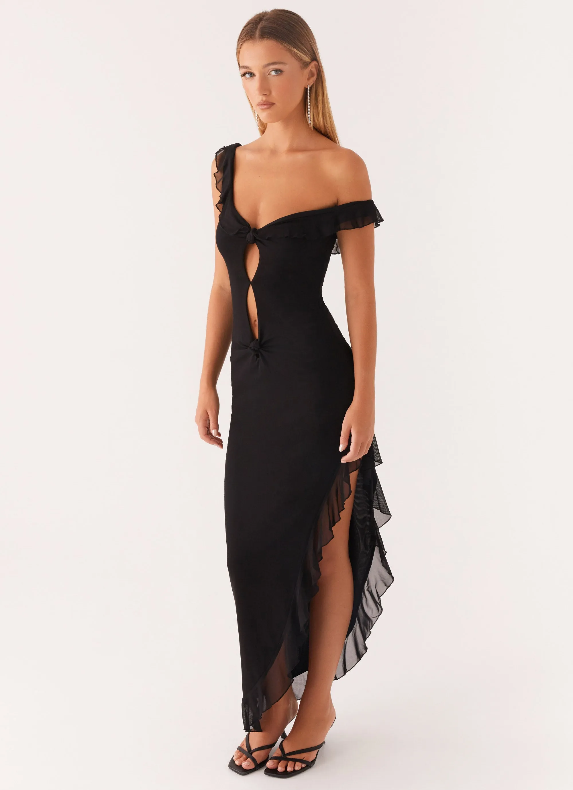 Impossible Cut Out Midi Dress - Black Trend-Inspired