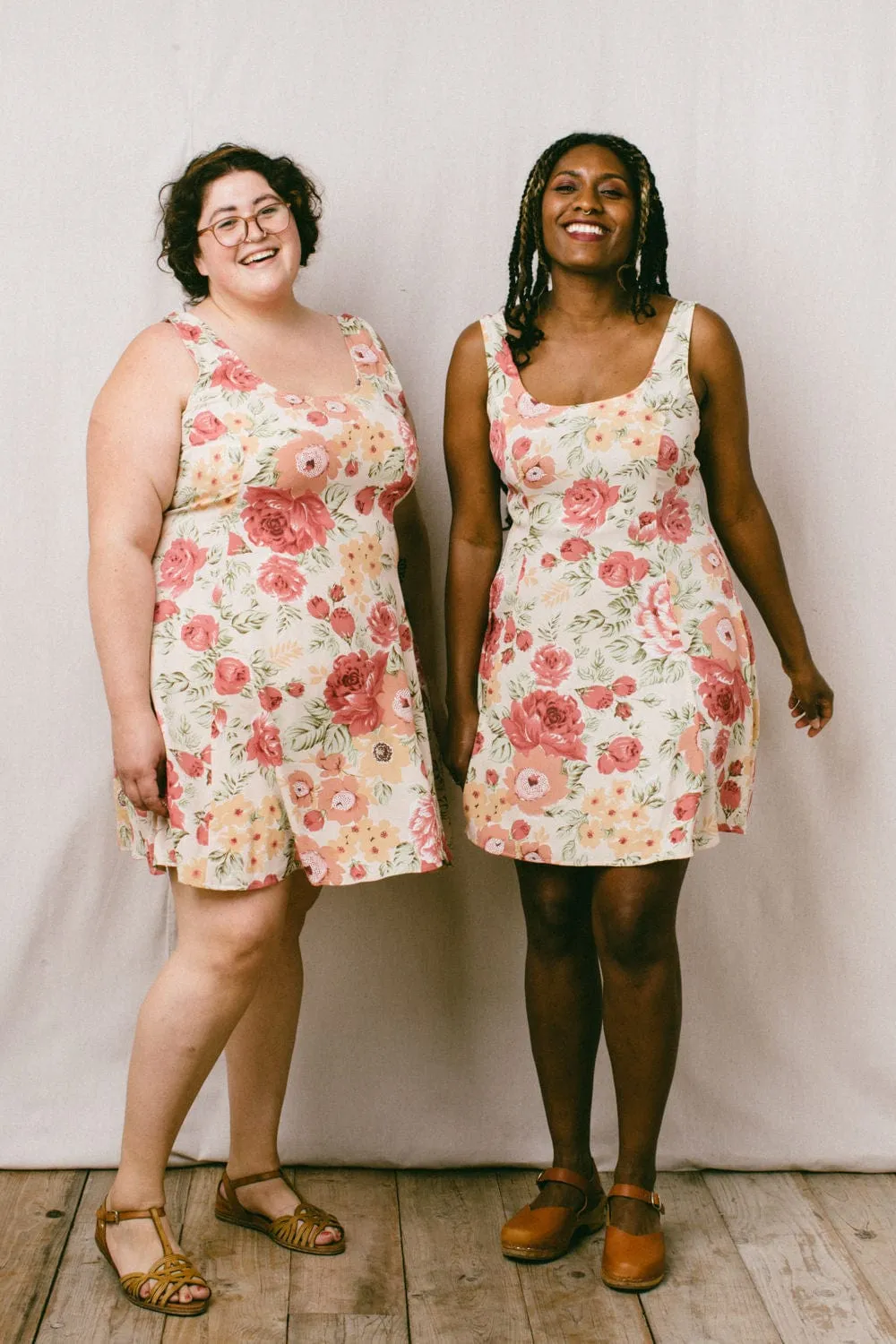 Boho Aesthetic Lace Soft Delana Dress in Peach Floral