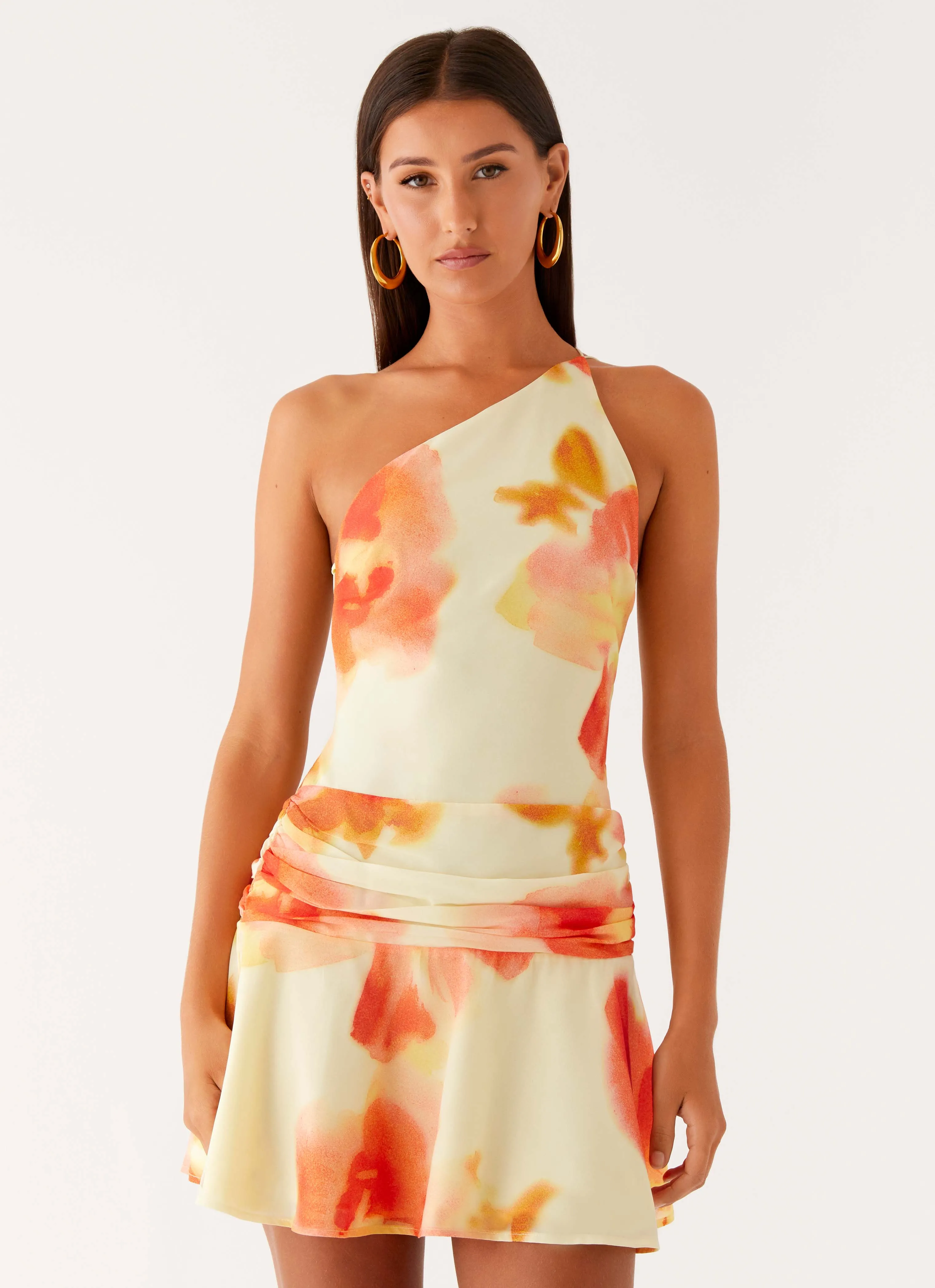 Formal Look Meah Backless Mini Dress - Mimosa Blossom