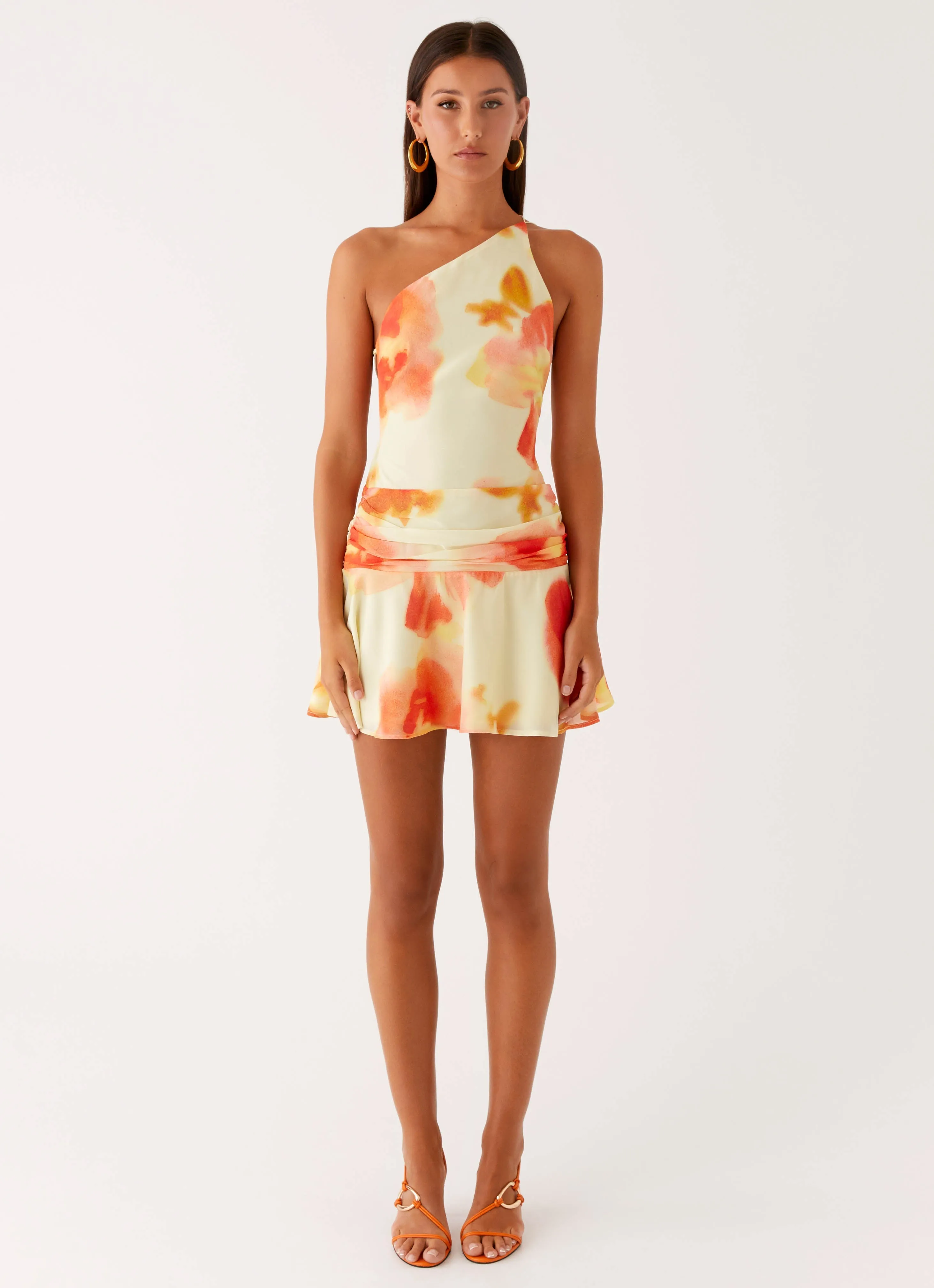 Pure Comfort Meah Backless Mini Dress - Mimosa Blossom