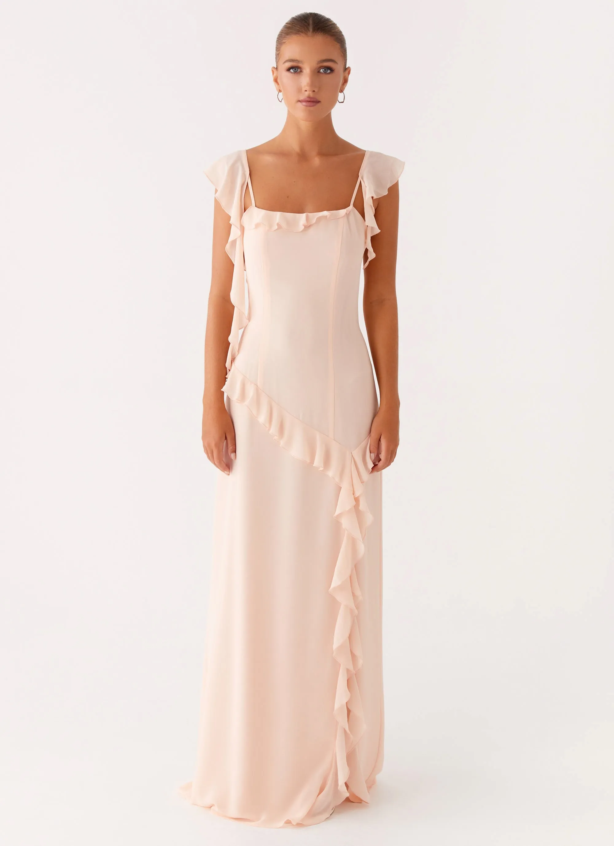 Naya Maxi Dress - Peach Dress for brunch