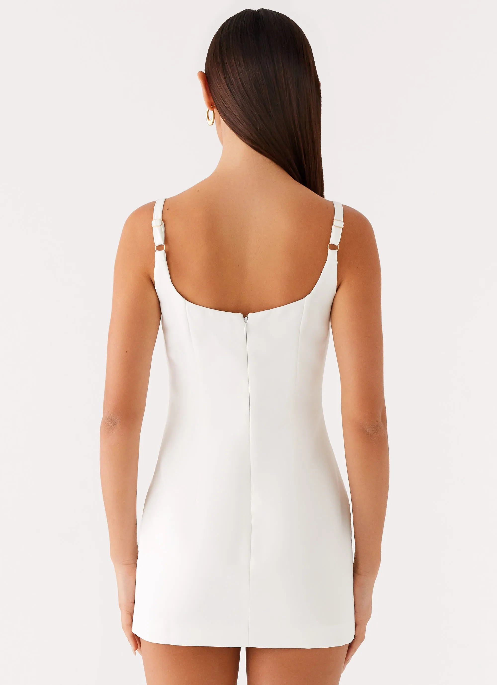 Aretha Mini Dress - White Premium Material