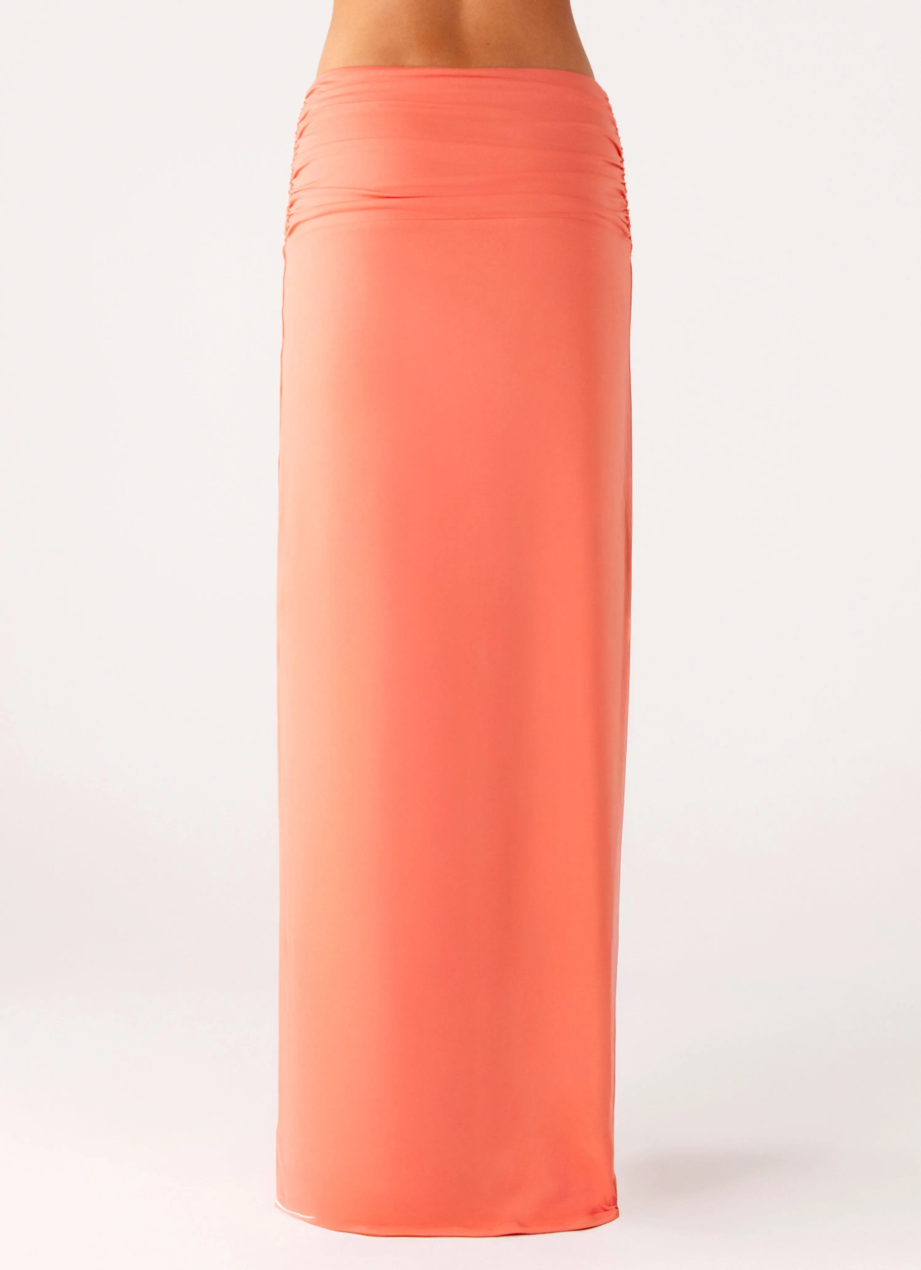 Vintage Wash Elisabetta Maxi Skirt - Coral