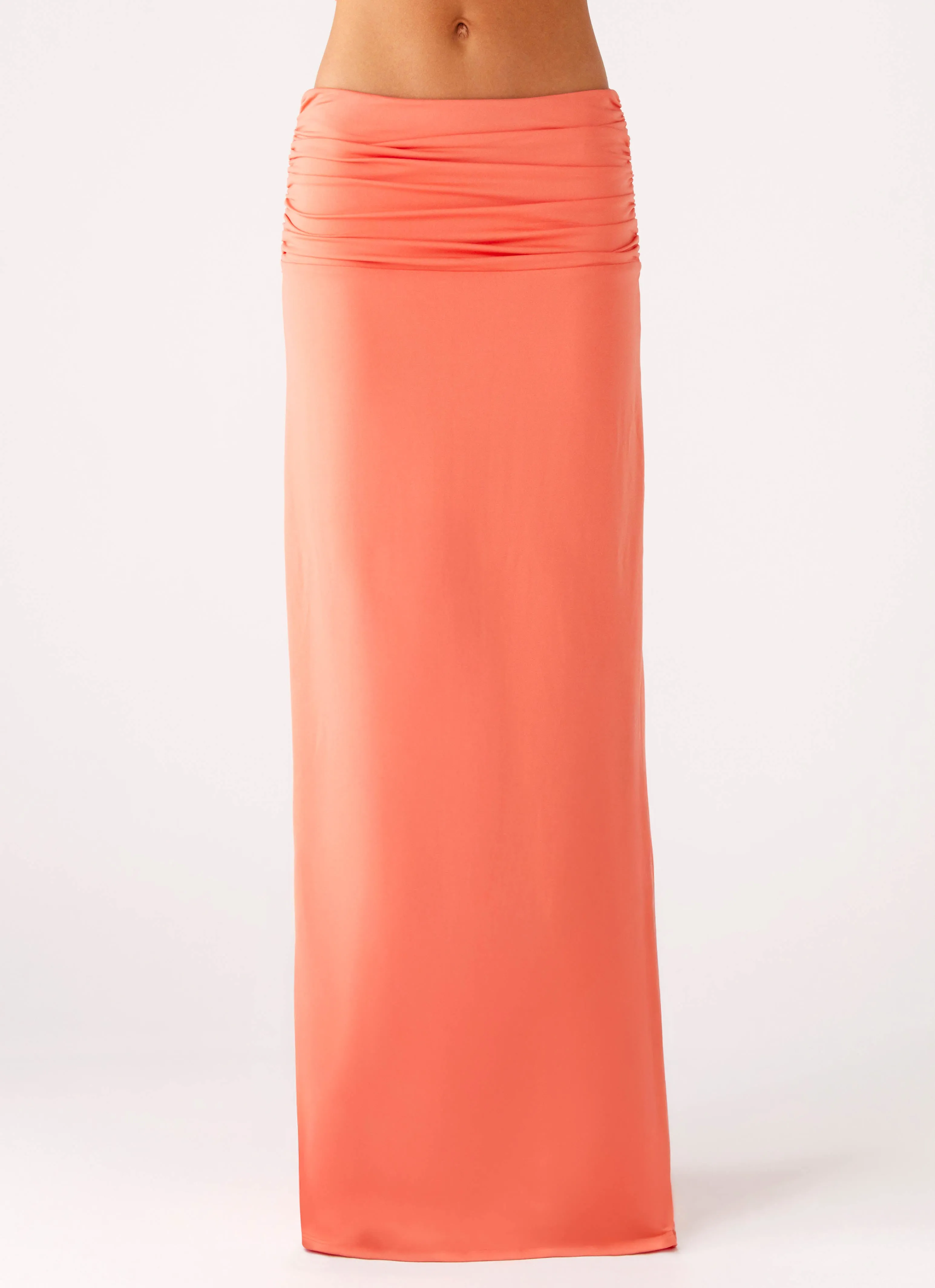 Elisabetta Maxi Skirt - Coral Foil Print