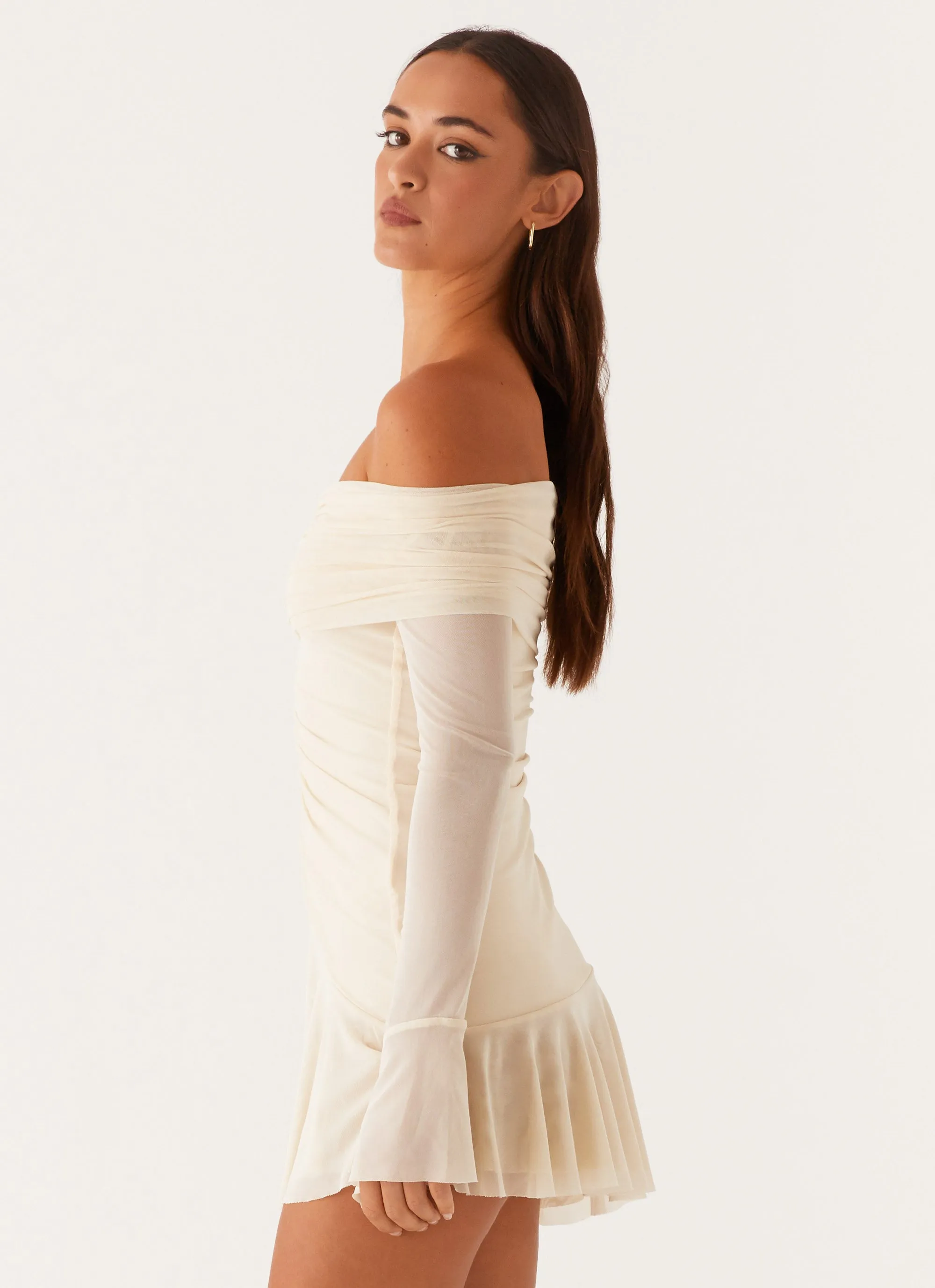 Ellis Ruched Mini Dress - Pastel Yellow Handmade Quality Tiered hem