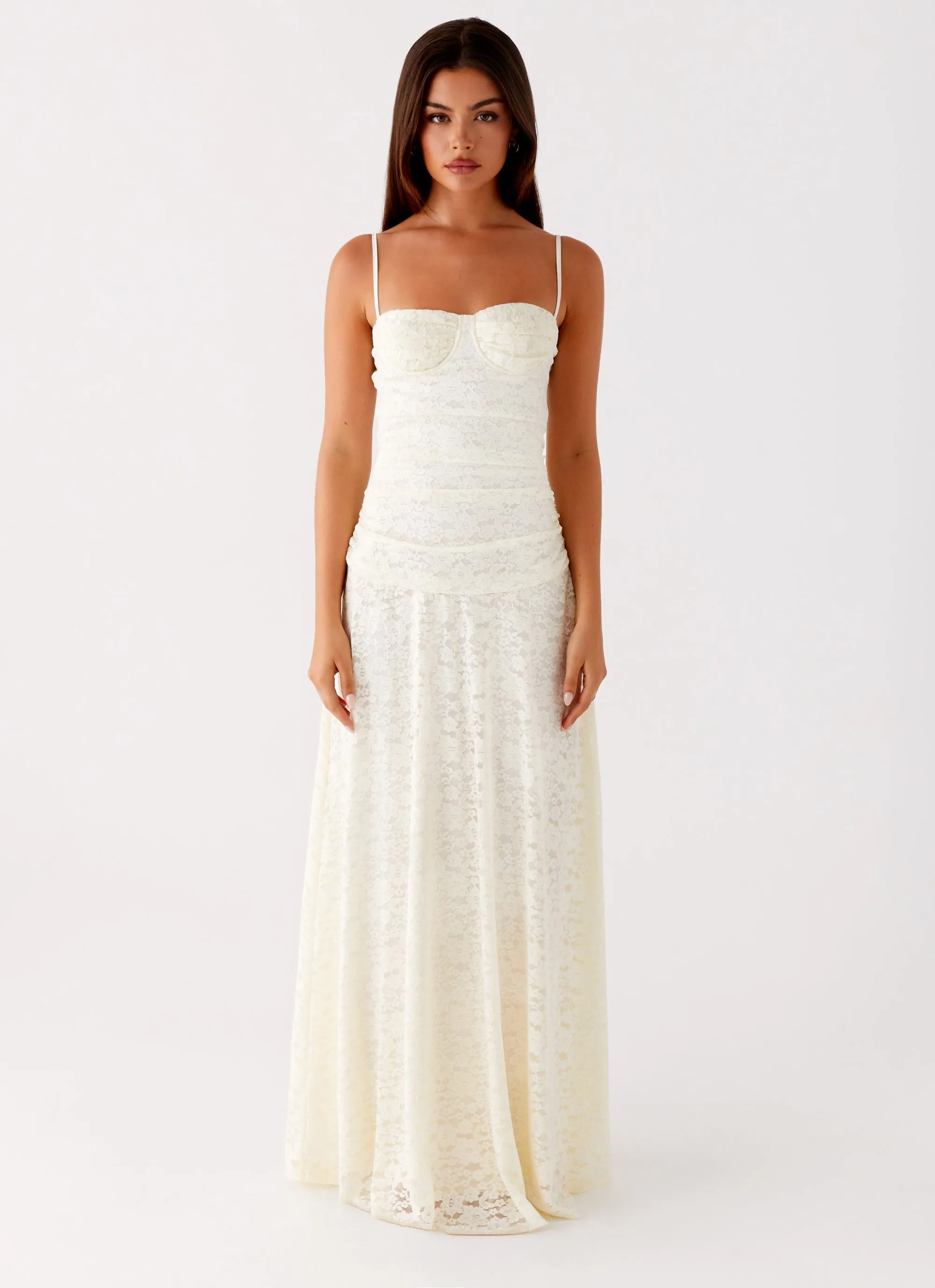 Elsa Maxi Dress - Ivory flattering appearance Date Ready