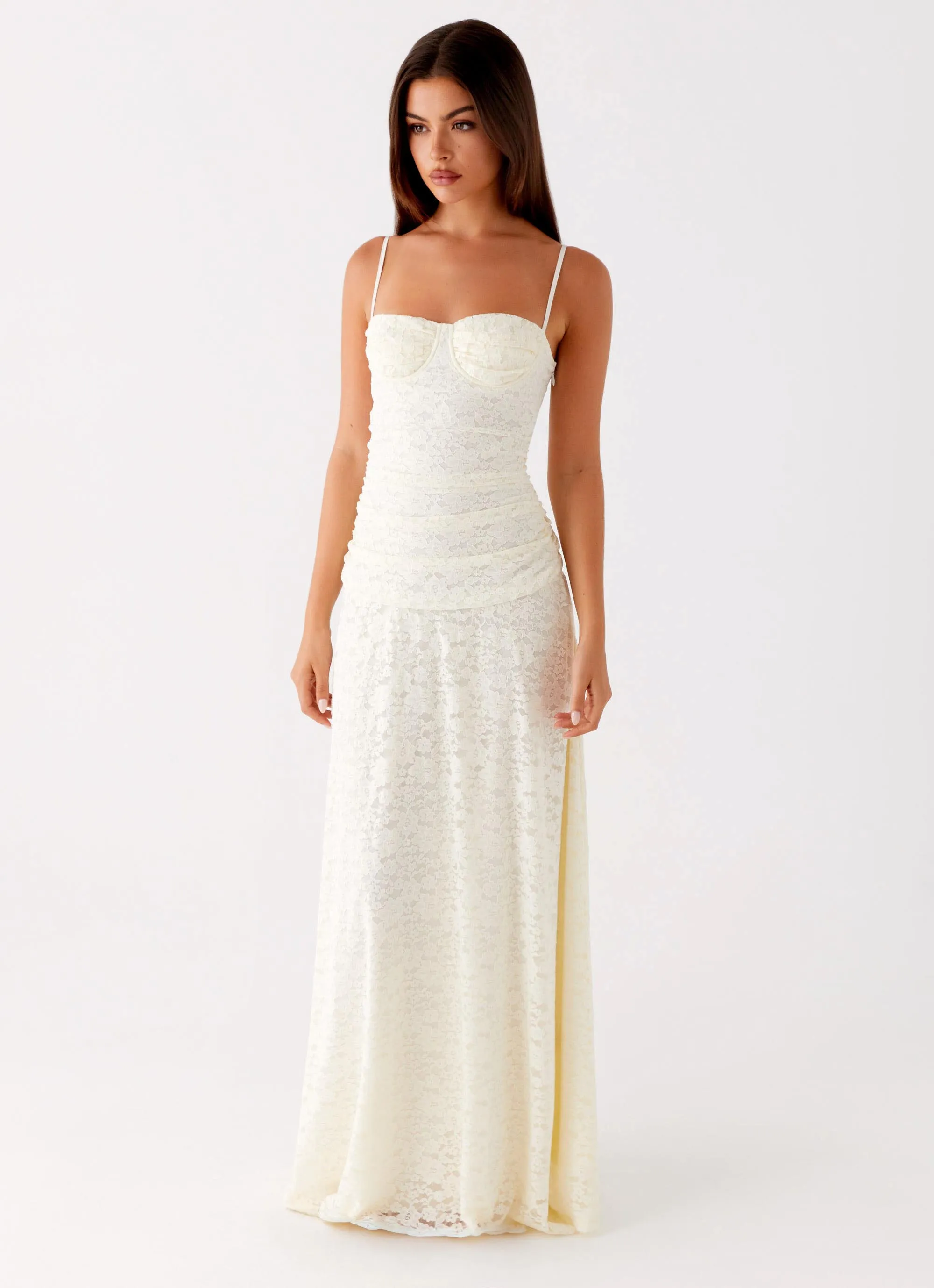 Timeless slip dress QuickReleaseClasp Elsa Maxi Dress - Ivory
