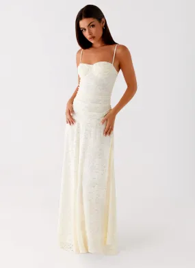 Elsa Maxi Dress - Ivory Beach Walk