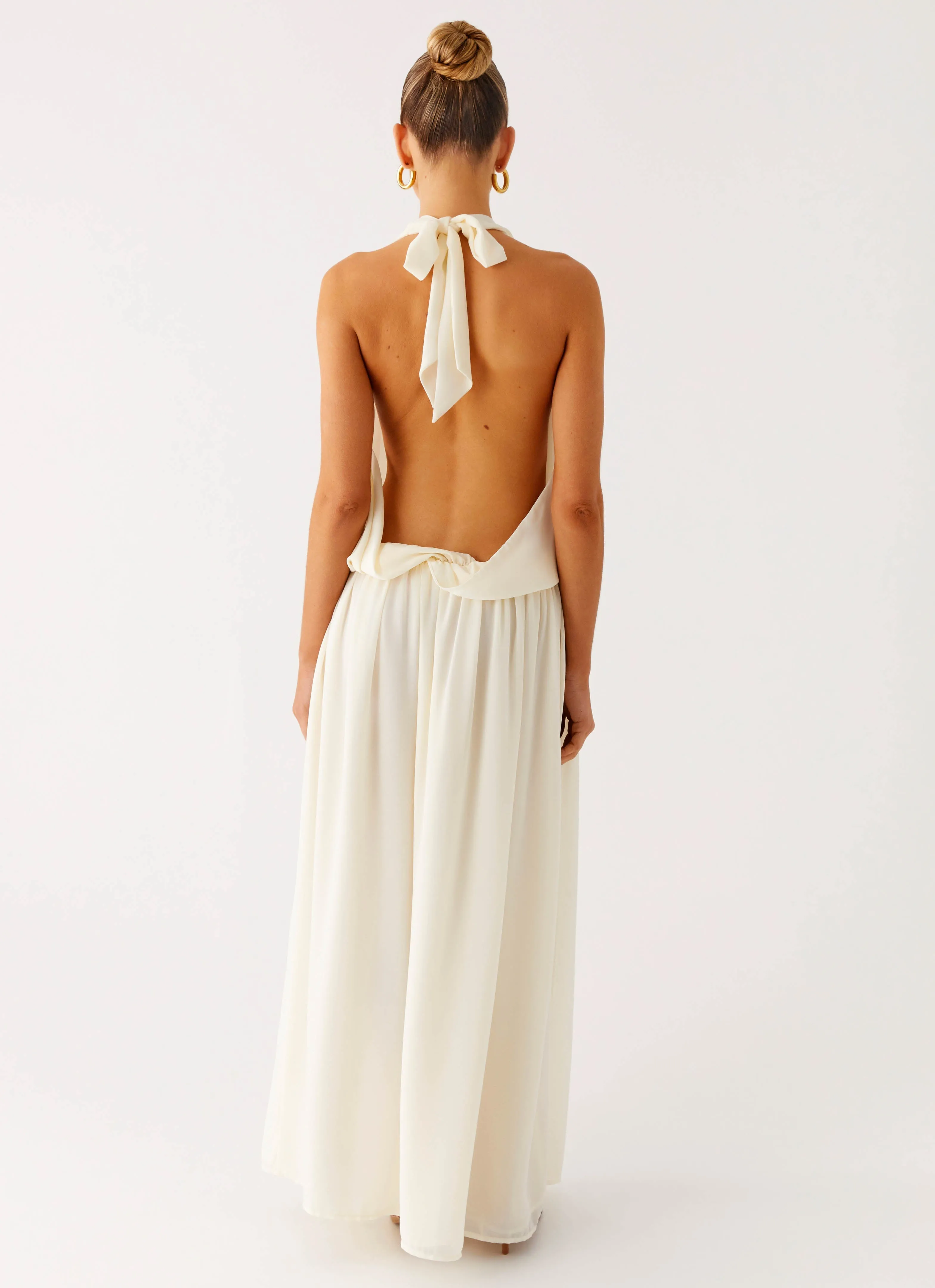 Trend Appeal Narlah Halter Maxi Dress - Ivory