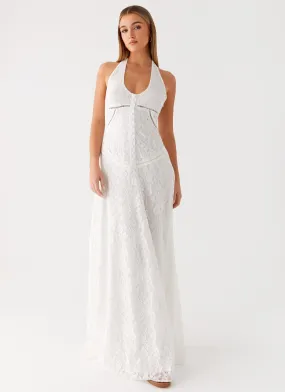 Ember Valley Maxi Dress - Ivory warm tones Versatile Fit