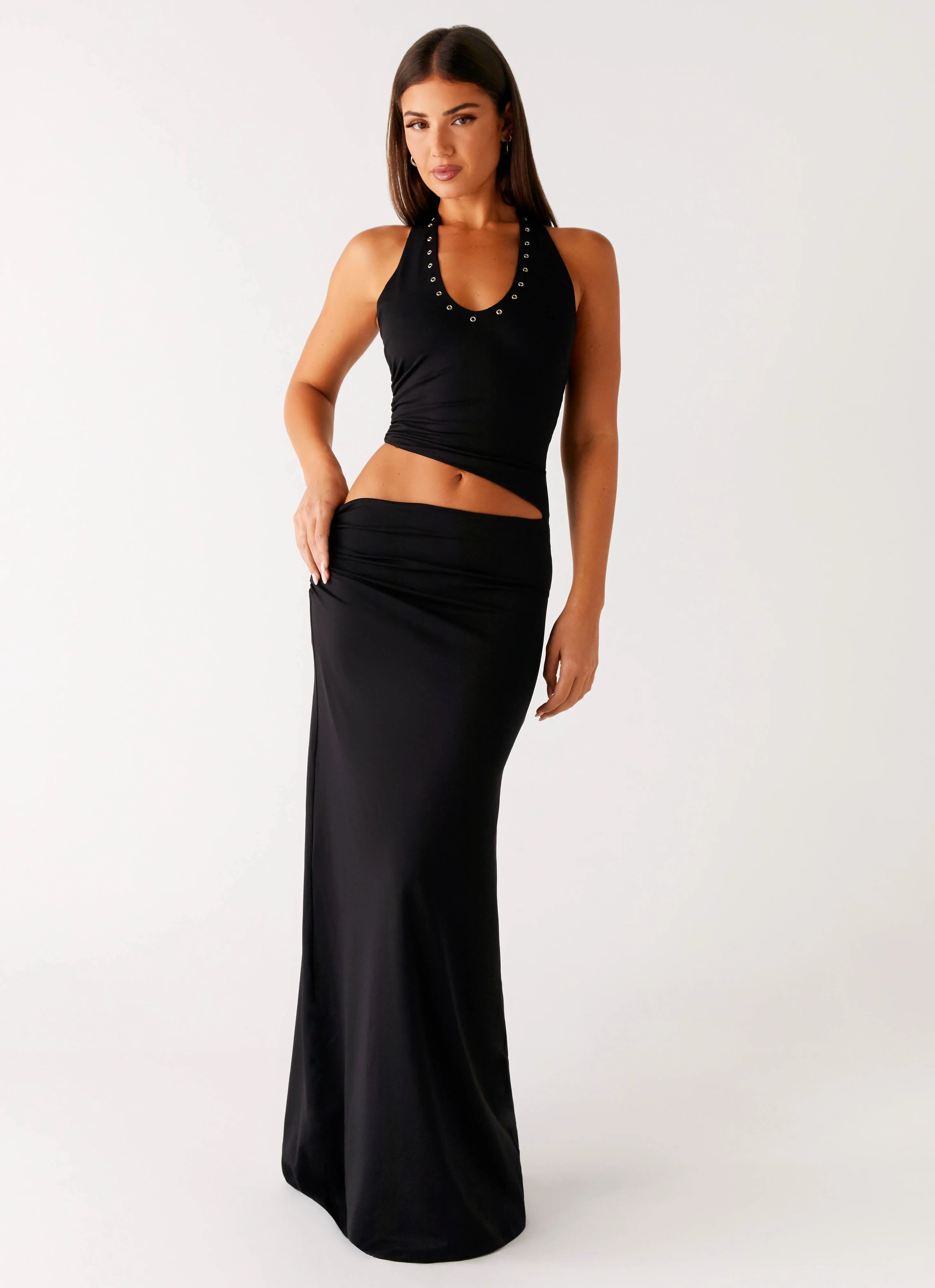 Chella Maxi Dress - Black Season Ready Street Elegance