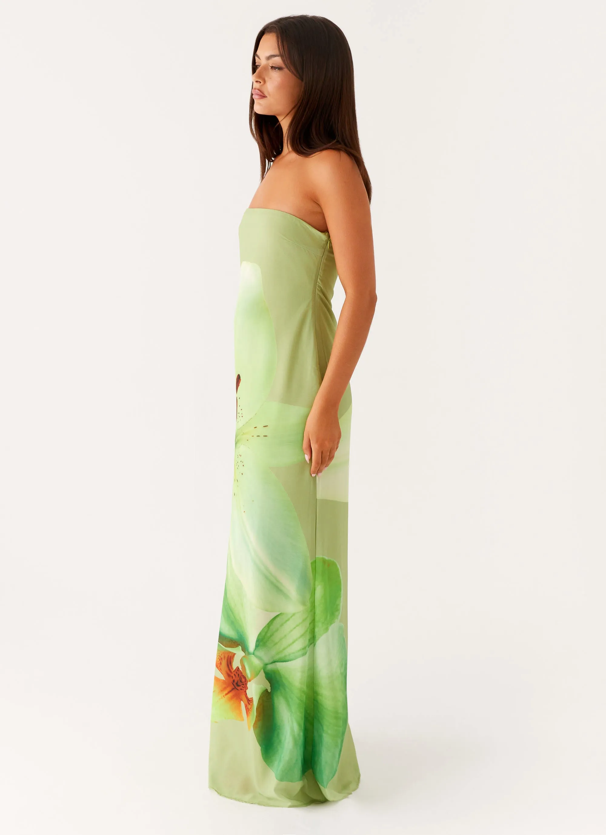 Vibrant Light Darcy Maxi Dress - Green Floral