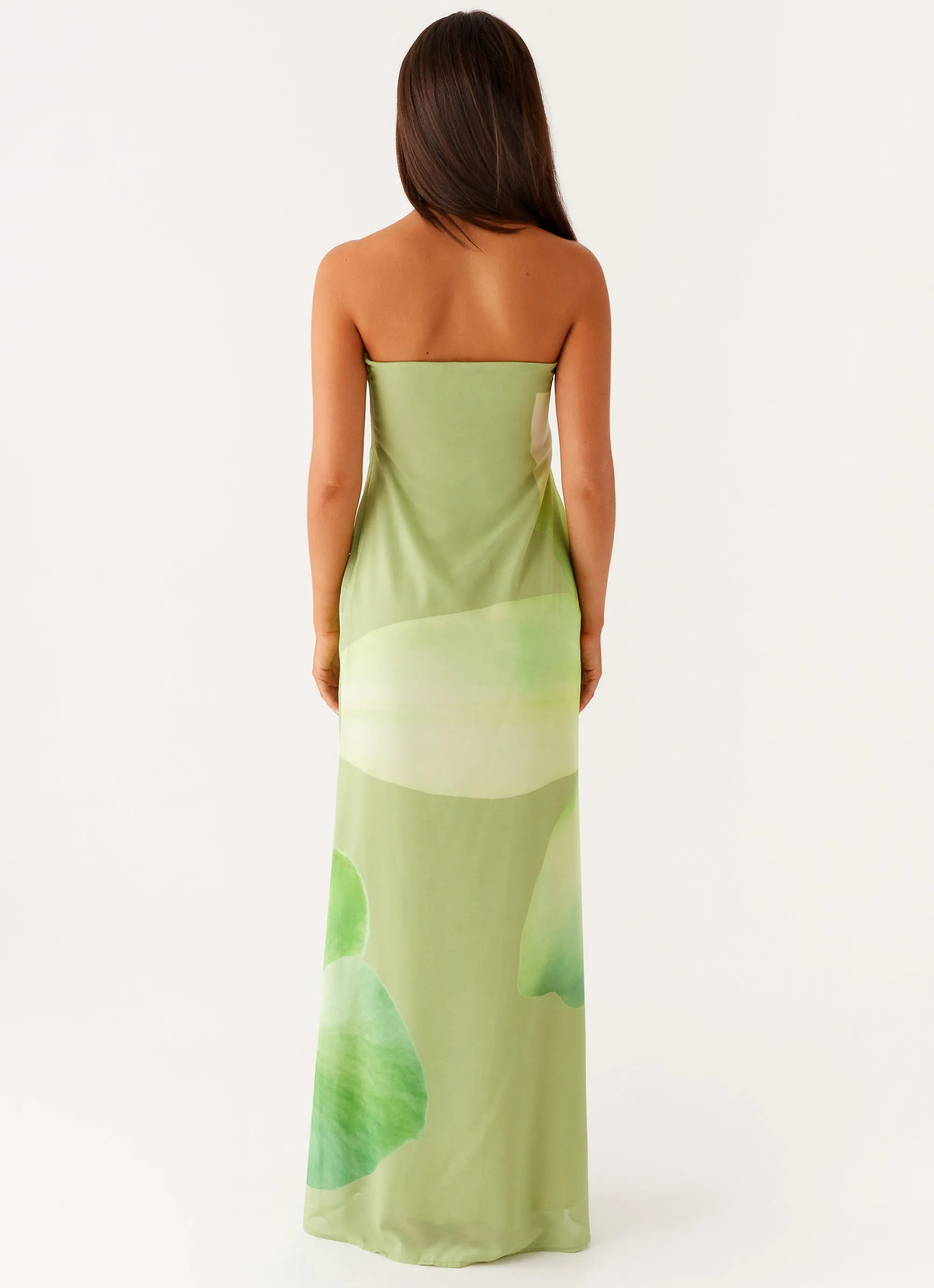 High low hem Darcy Maxi Dress - Green Floral