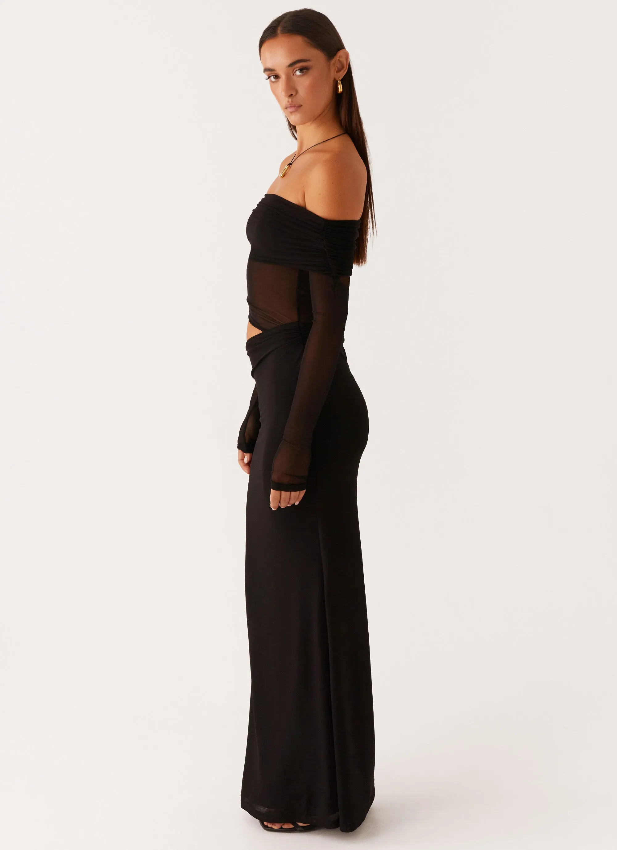 Emery Maxi Dress - Black Seasonal Layering
