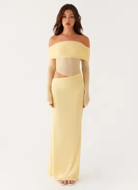 Emery Maxi Dress - Yellow Clean Tone Social Charm