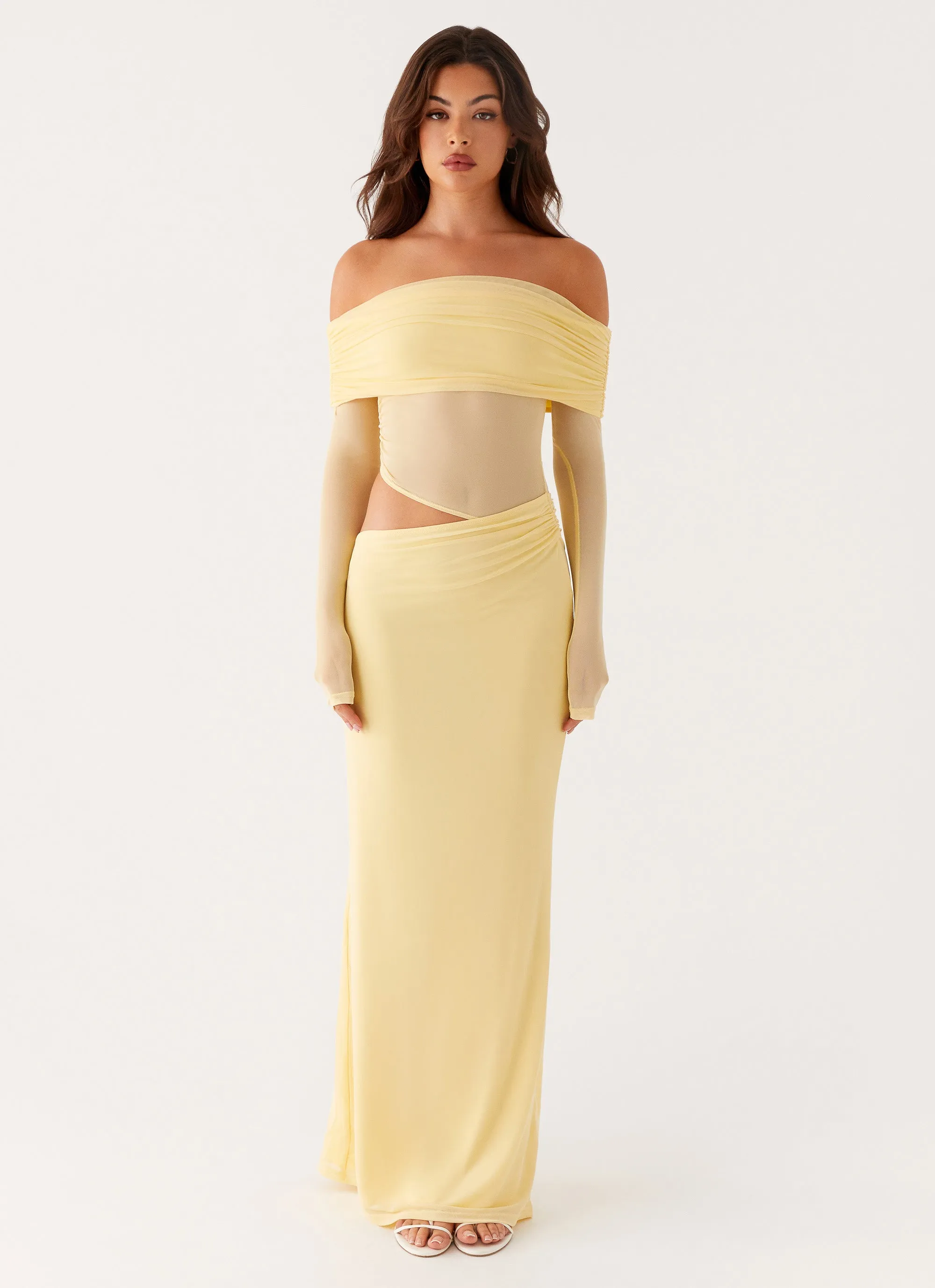 Emery Maxi Dress - Yellow Clean Tone Social Charm