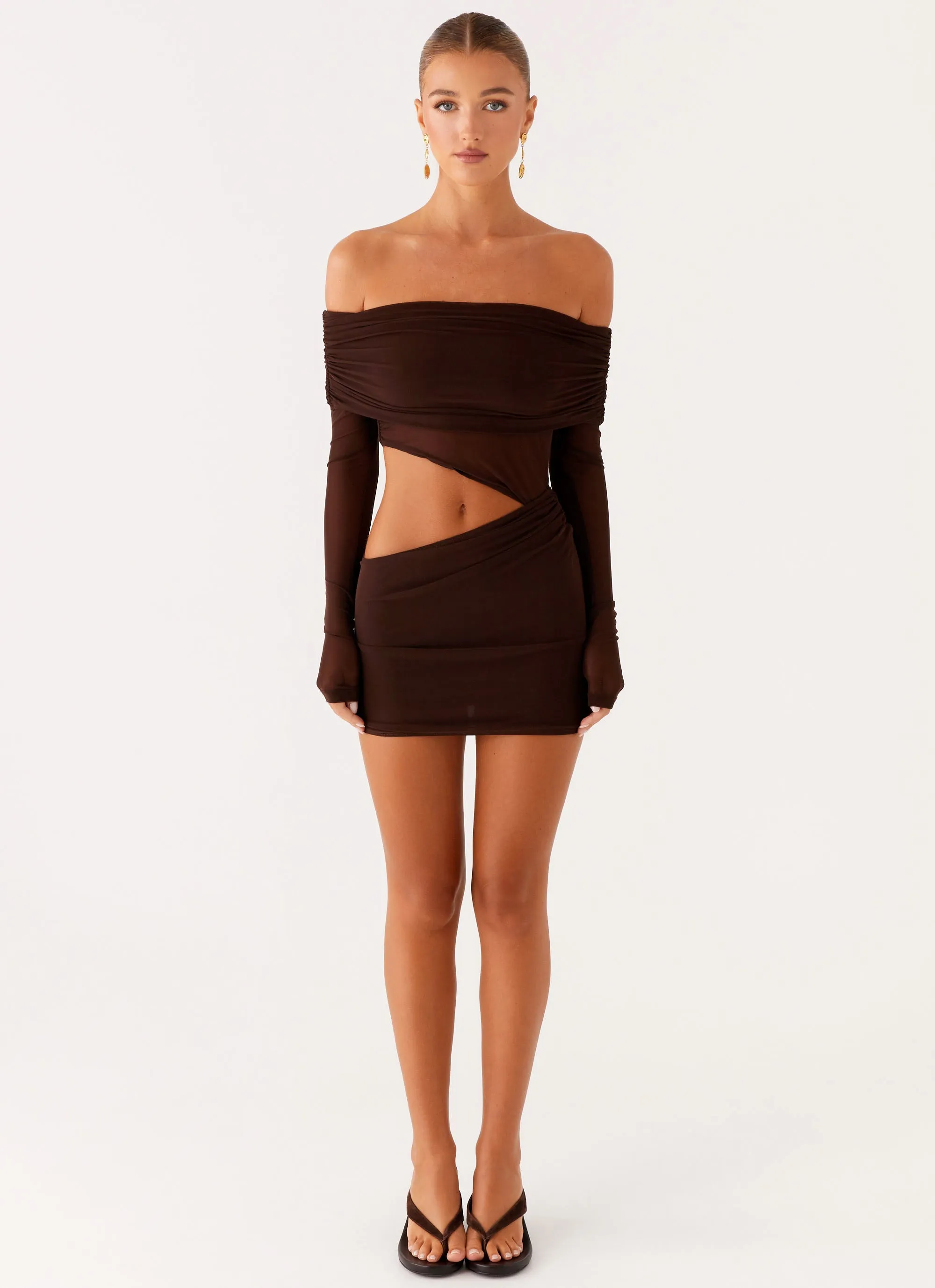 Emery Mini Dress - Chocolate Casual and Smart City Essential