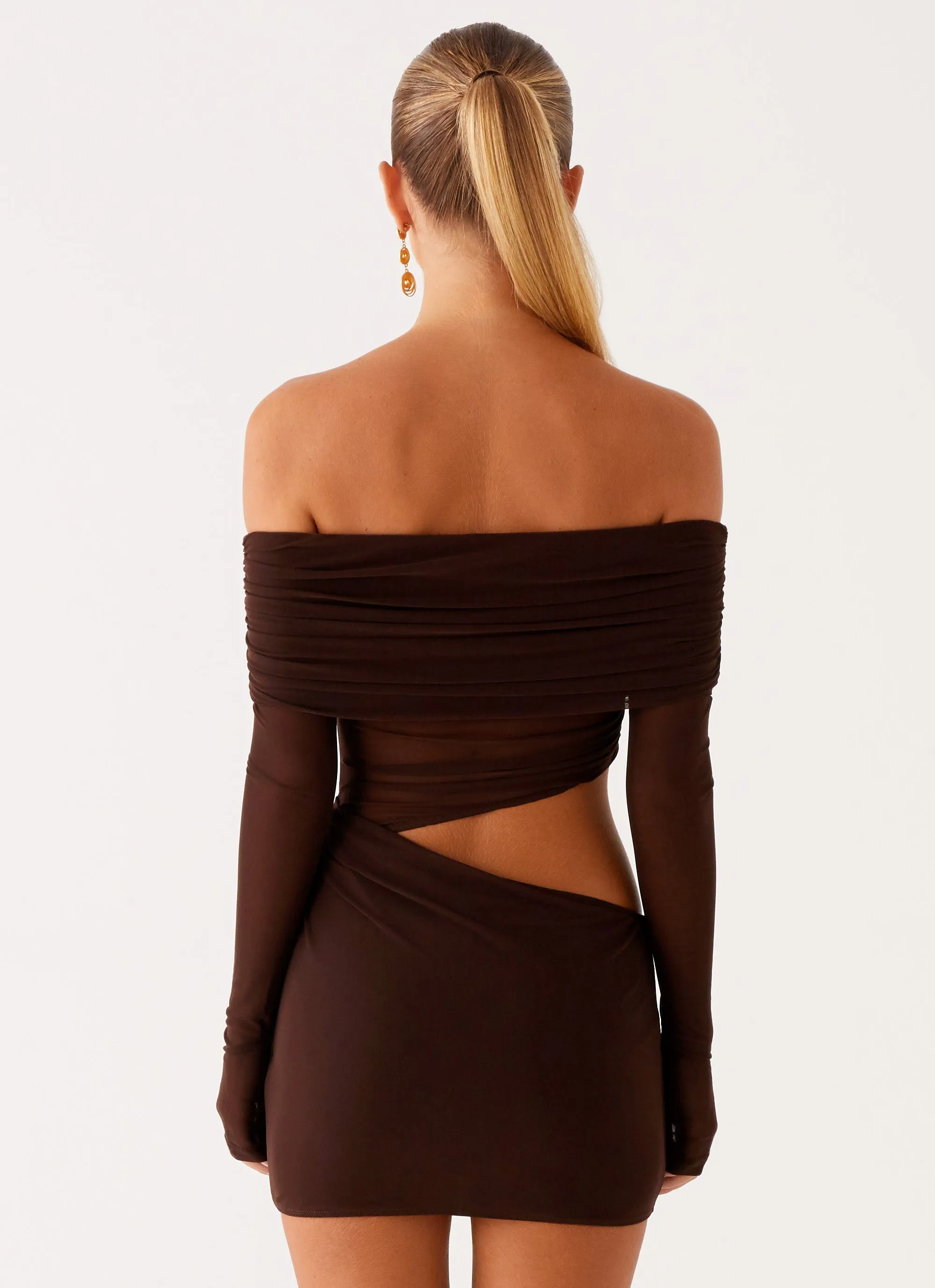 Emery Mini Dress - Chocolate Breathable Layering SmoothEdgeFinish
