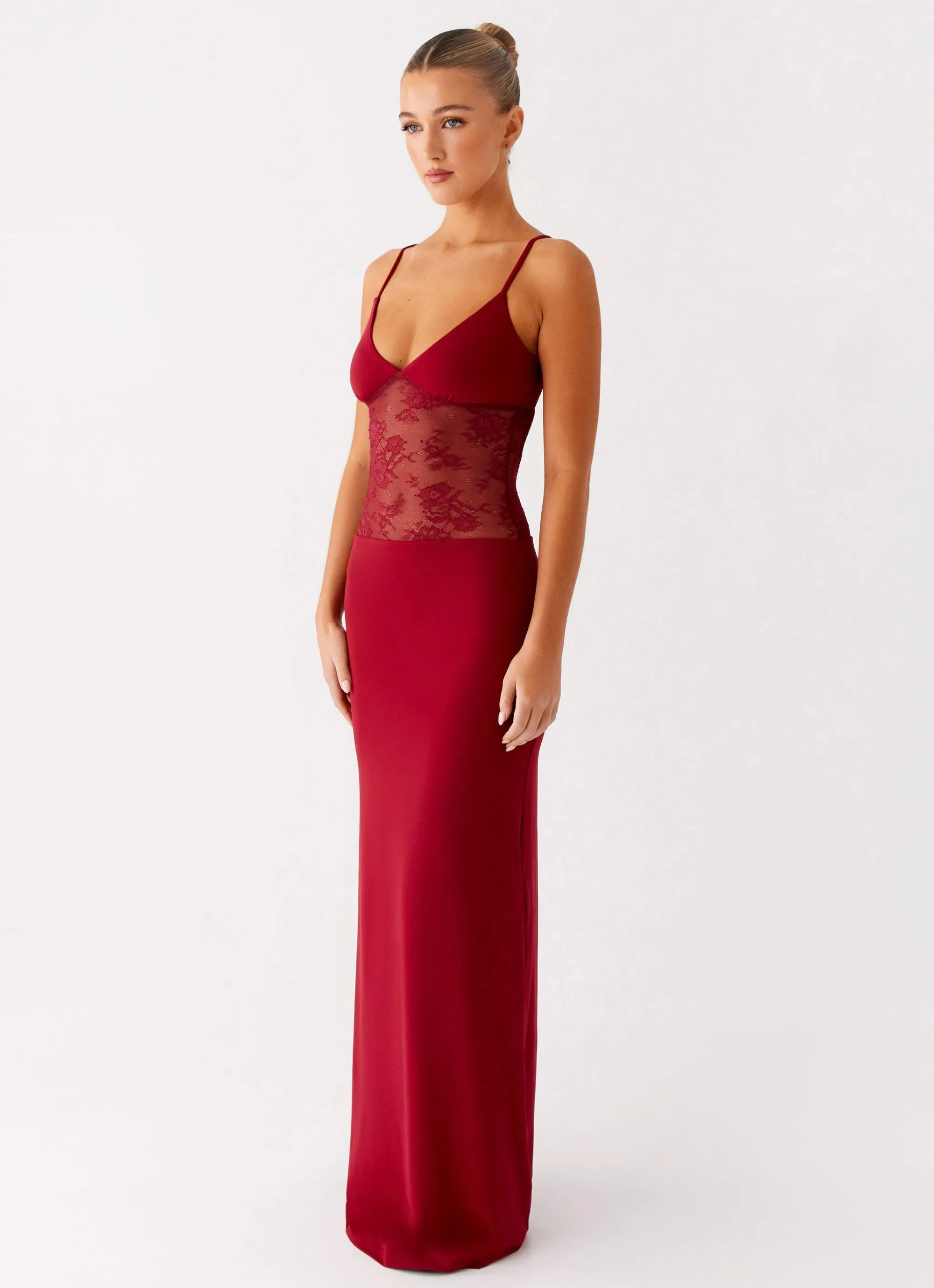 Envy Maxi Dress - Maroon Chic Layered Wear