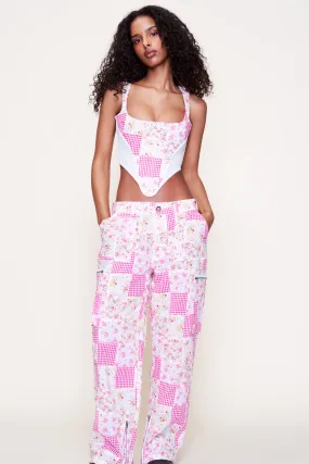 Adrian Patchwork Pant Lightweight Design Cuffed hem