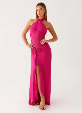 Ericka Maxi Dress - Hot Pink Eye Appeal
