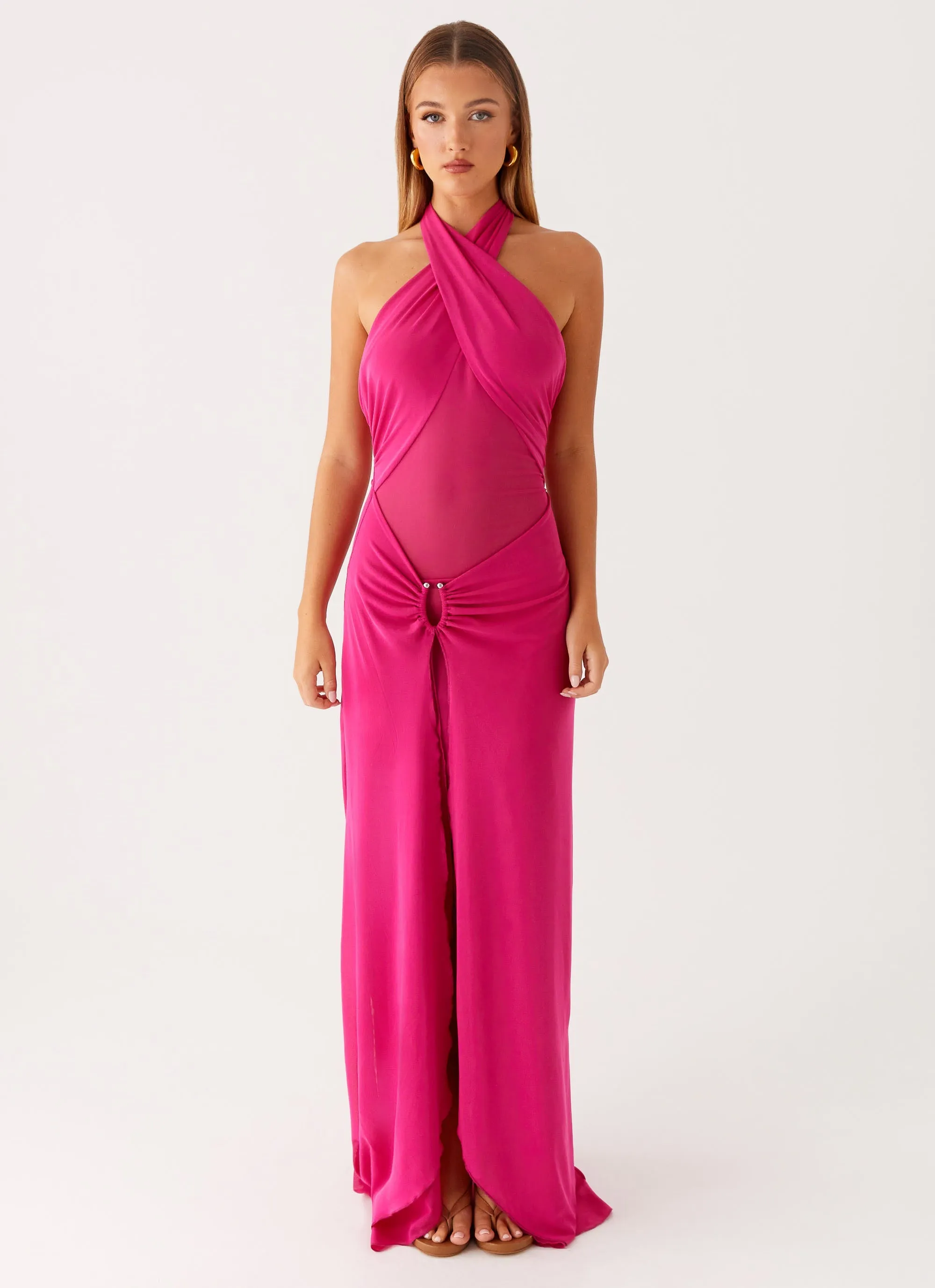 Fresh Motion Ericka Maxi Dress - Hot Pink