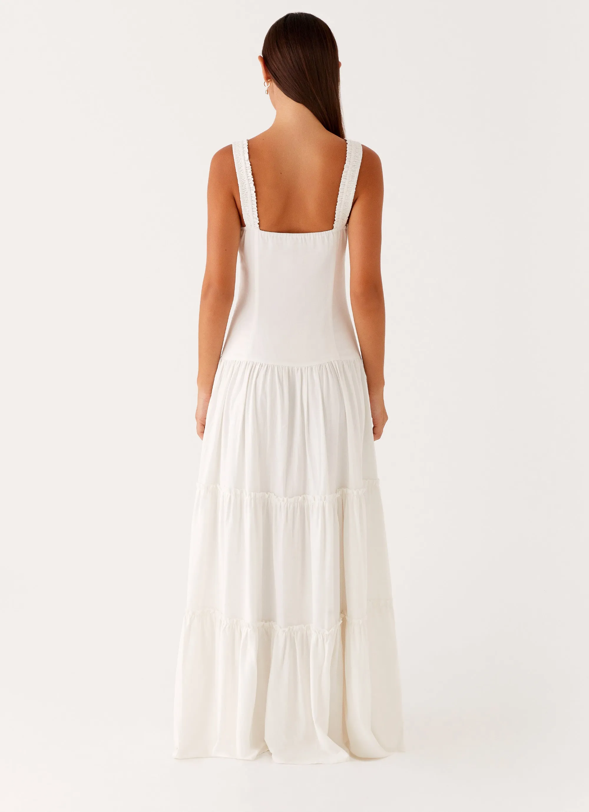 Esme Maxi Dress - White Empire-Waist Light Shape