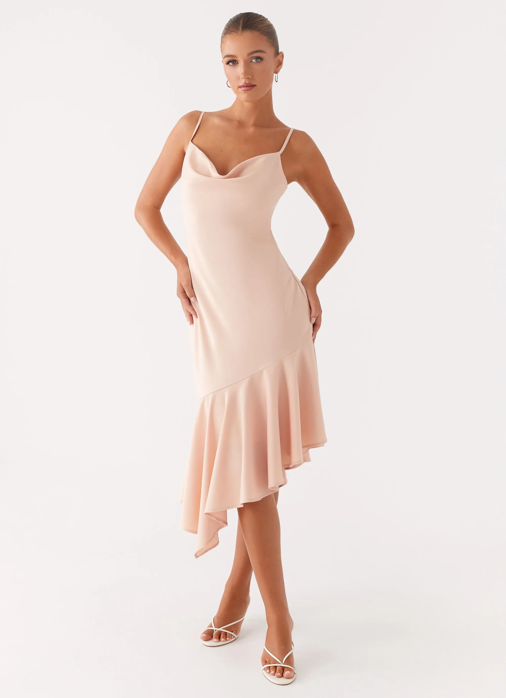 Korby Midi Dress - Pink Flattering Cut Smart And Comfortable