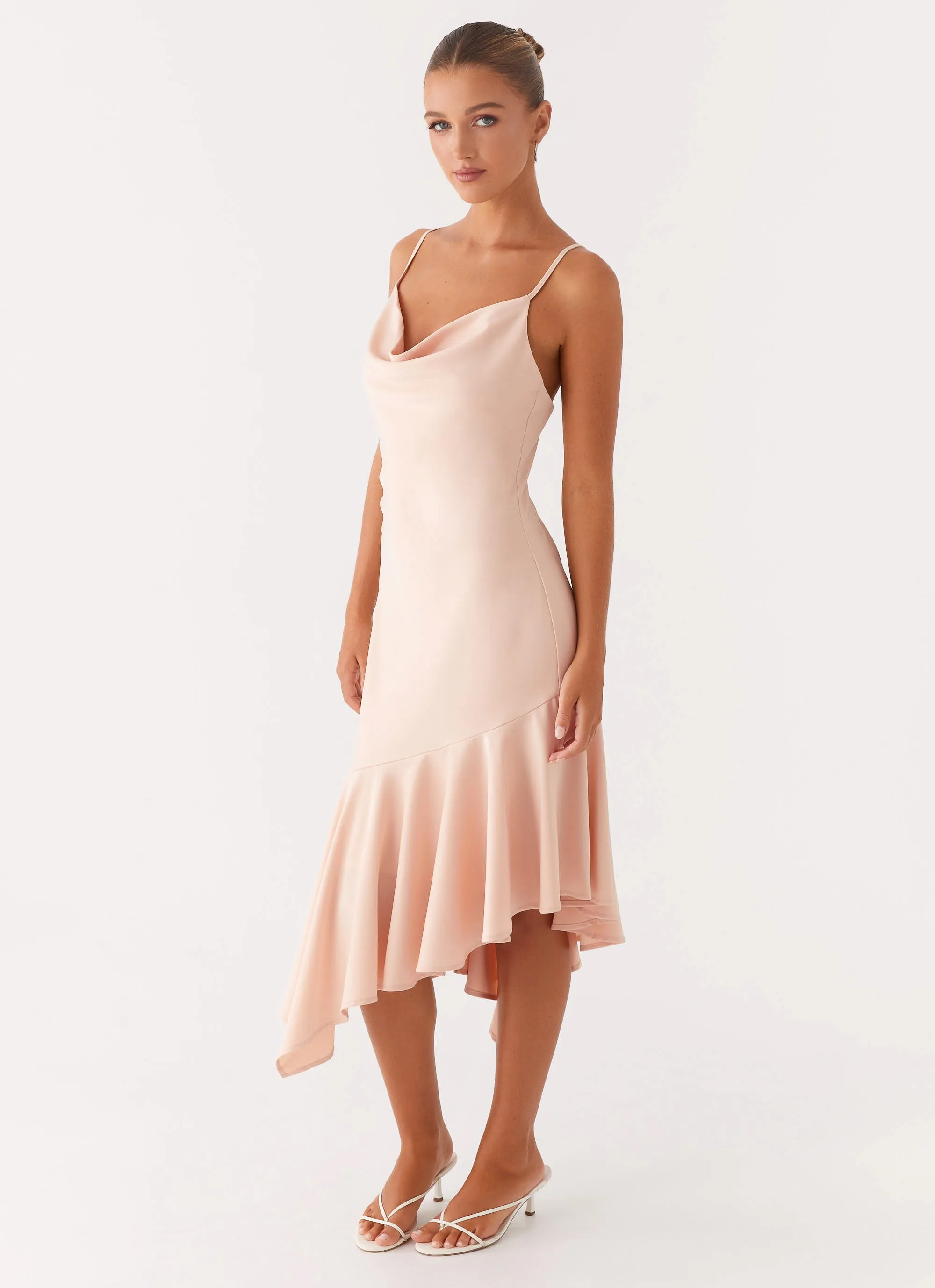 Korby Midi Dress - Pink Sophisticated Comfort