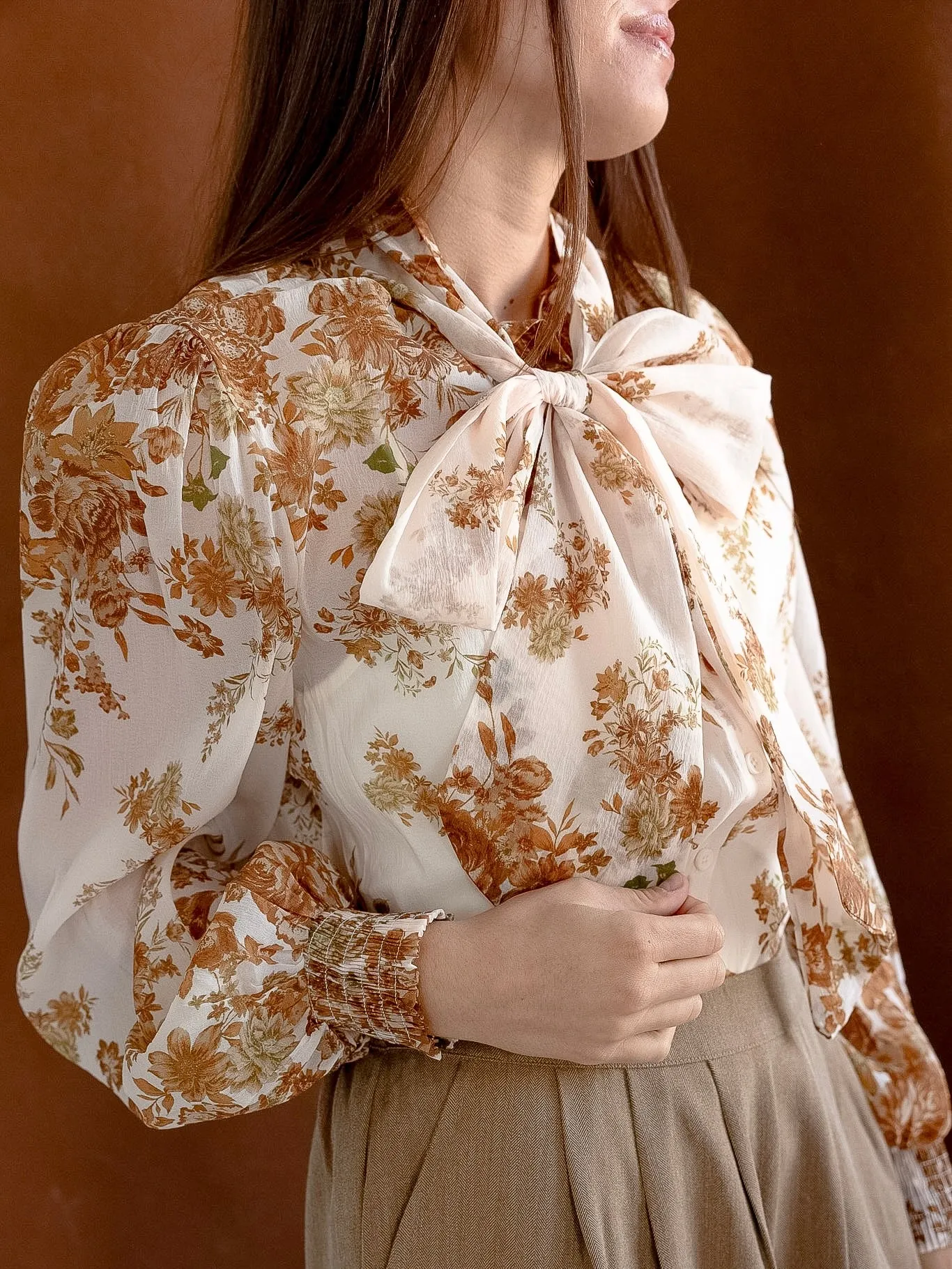 Estelle Floral Blouse Thermal Regulation Technology