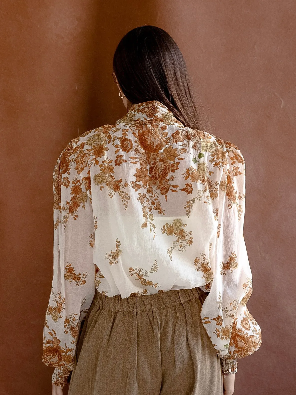All Over Print Technique CrossBackDesign Estelle Floral Blouse