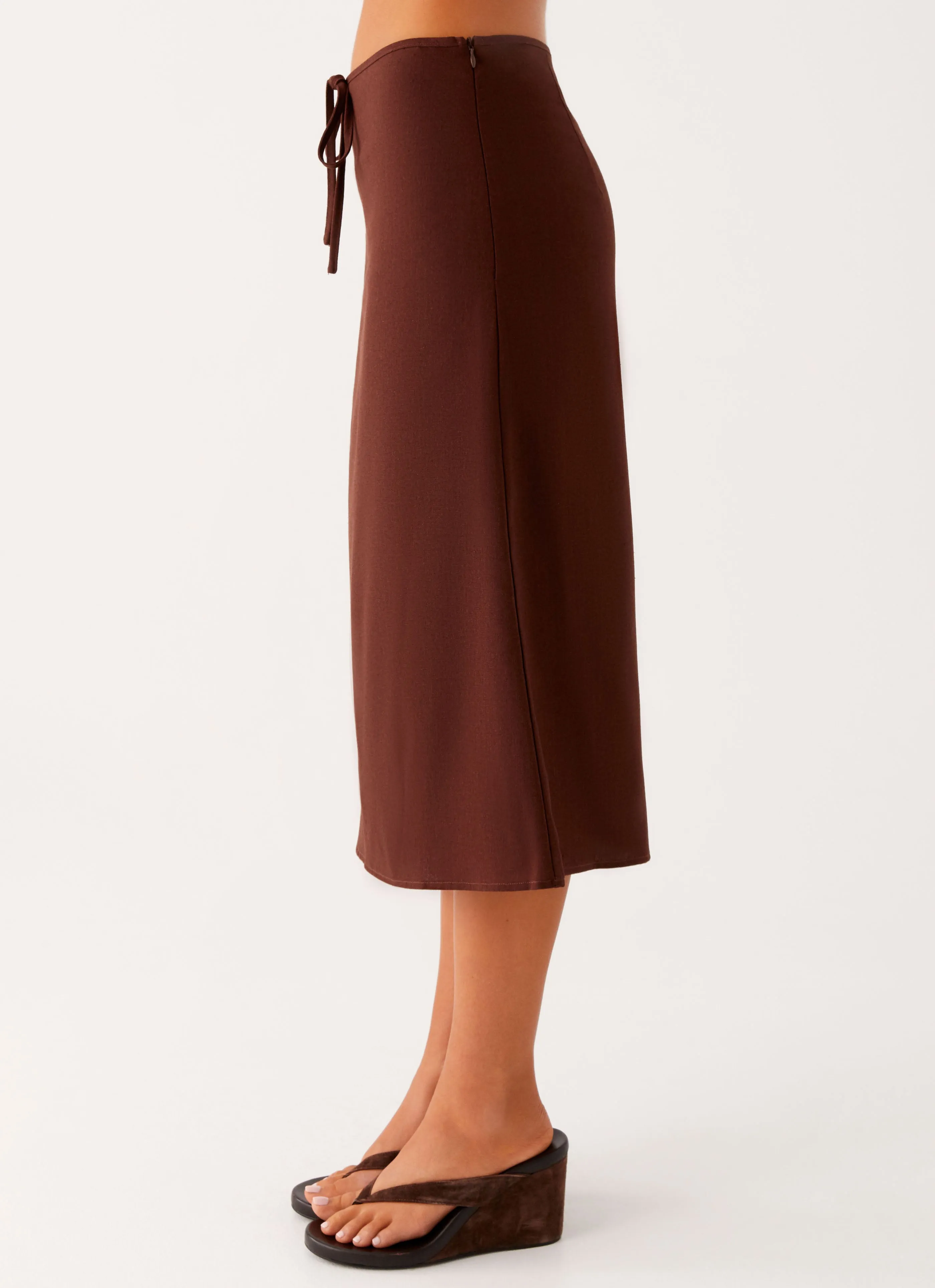 Young adult Esther Midi Skirt - Chocolate