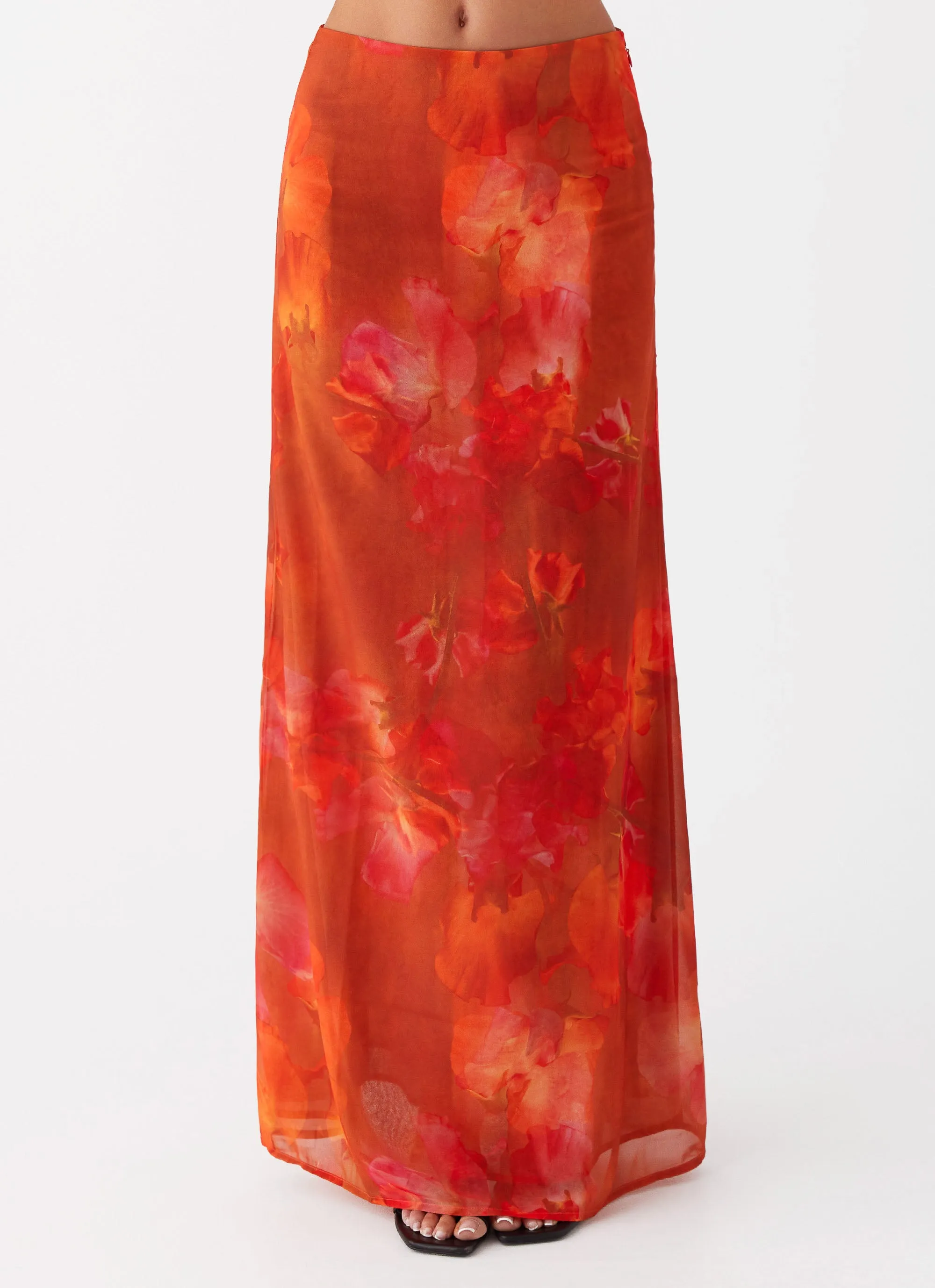 High Waist Roame Maxi Skirt - Amber