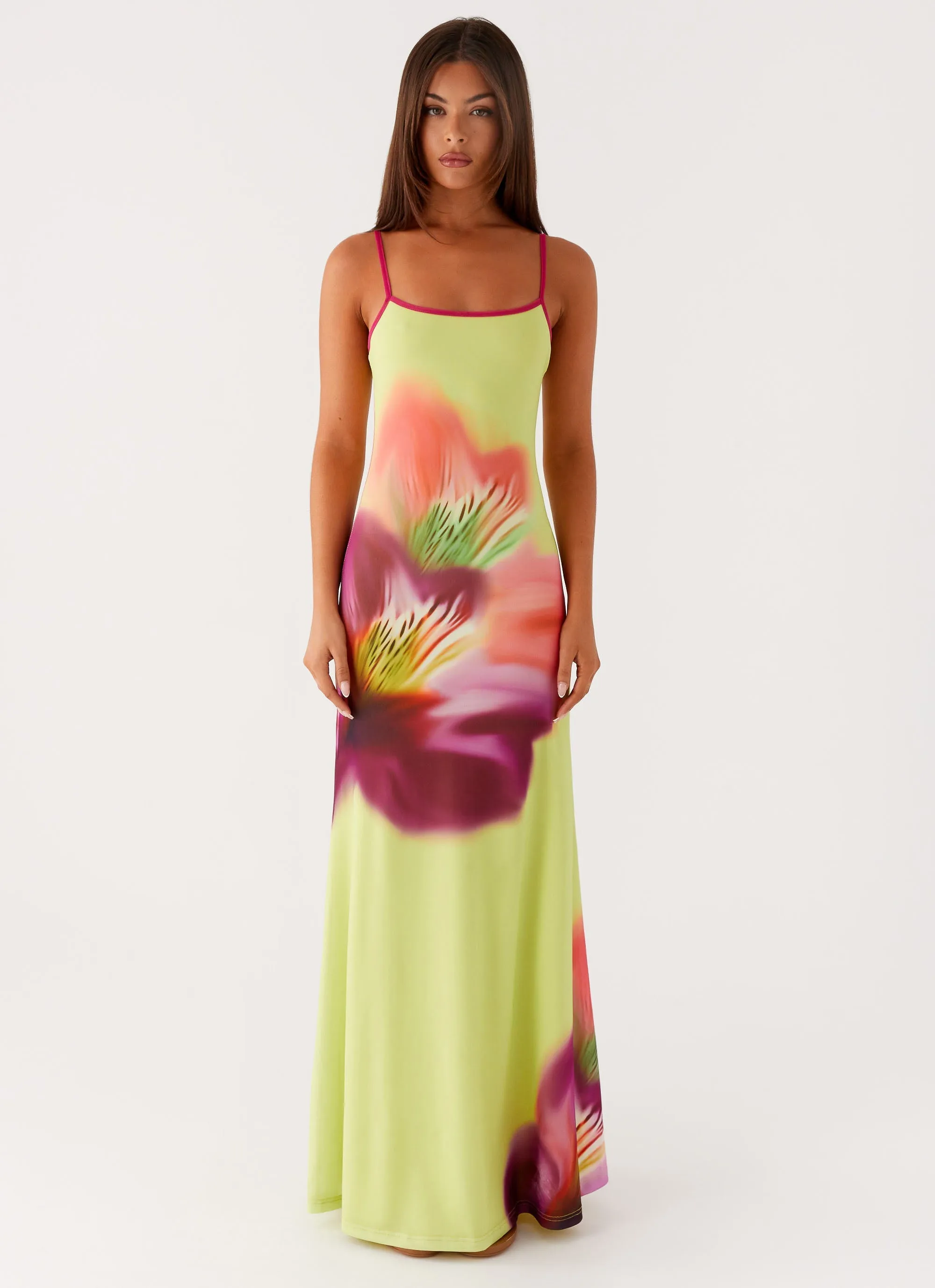 Everett Maxi Dress - Green Tropical Villa Light