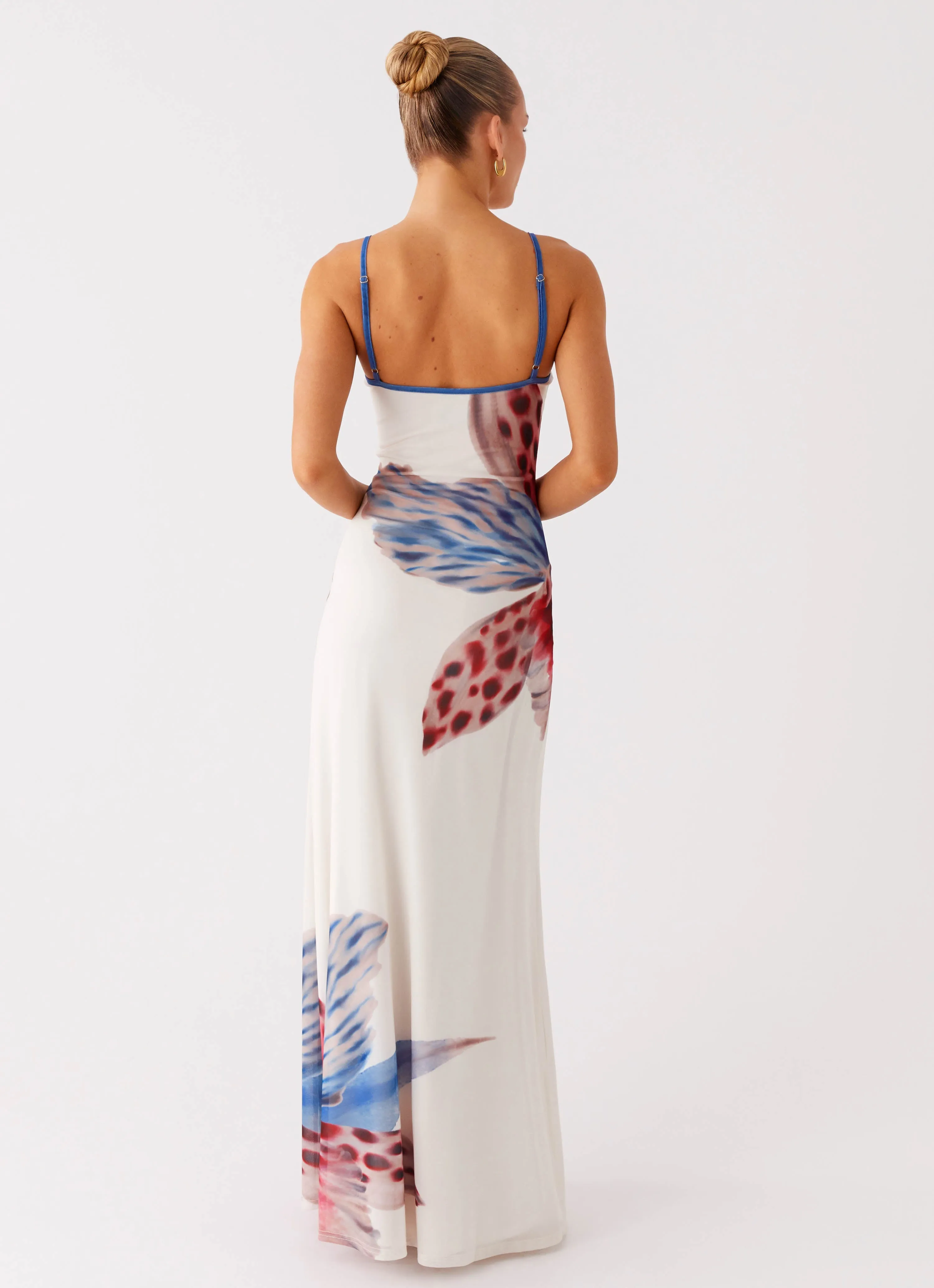 NonChafeSeams Everett Maxi Dress - White Sea Bloom