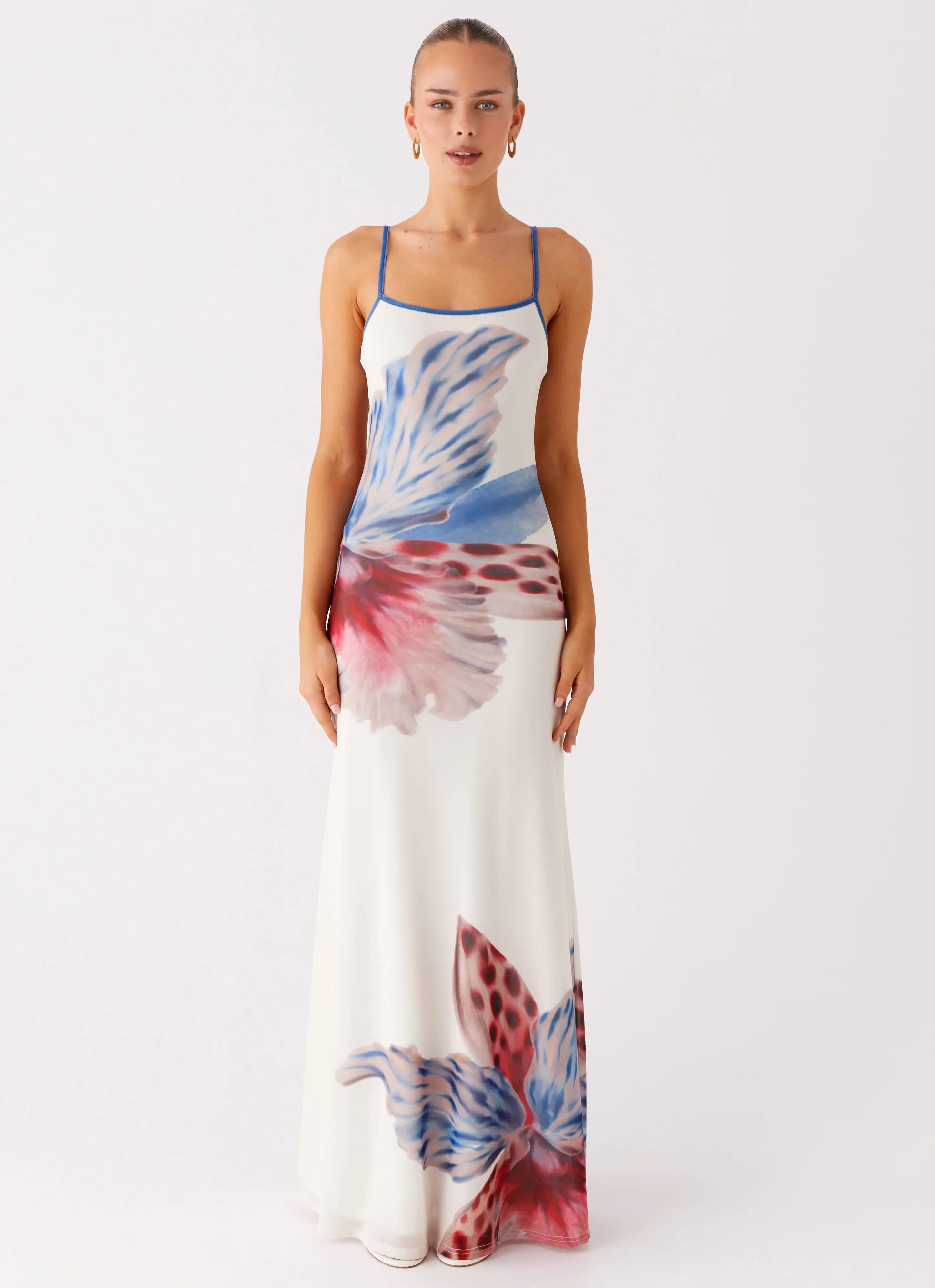 Gentle Stitch Everett Maxi Dress - White Sea Bloom