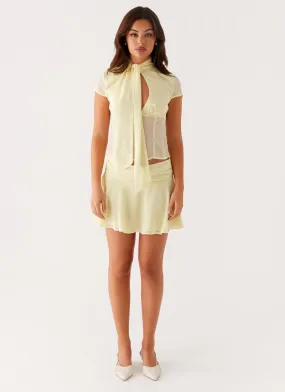 Colby Mini Skirt - Lemon Travel Style mix and match