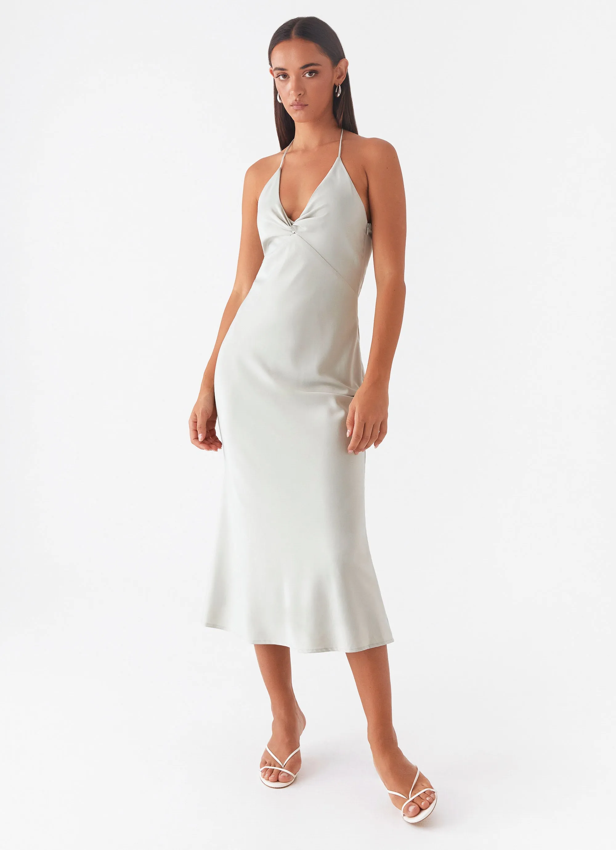 Subtle Flow High Note Midi Dress - Sage