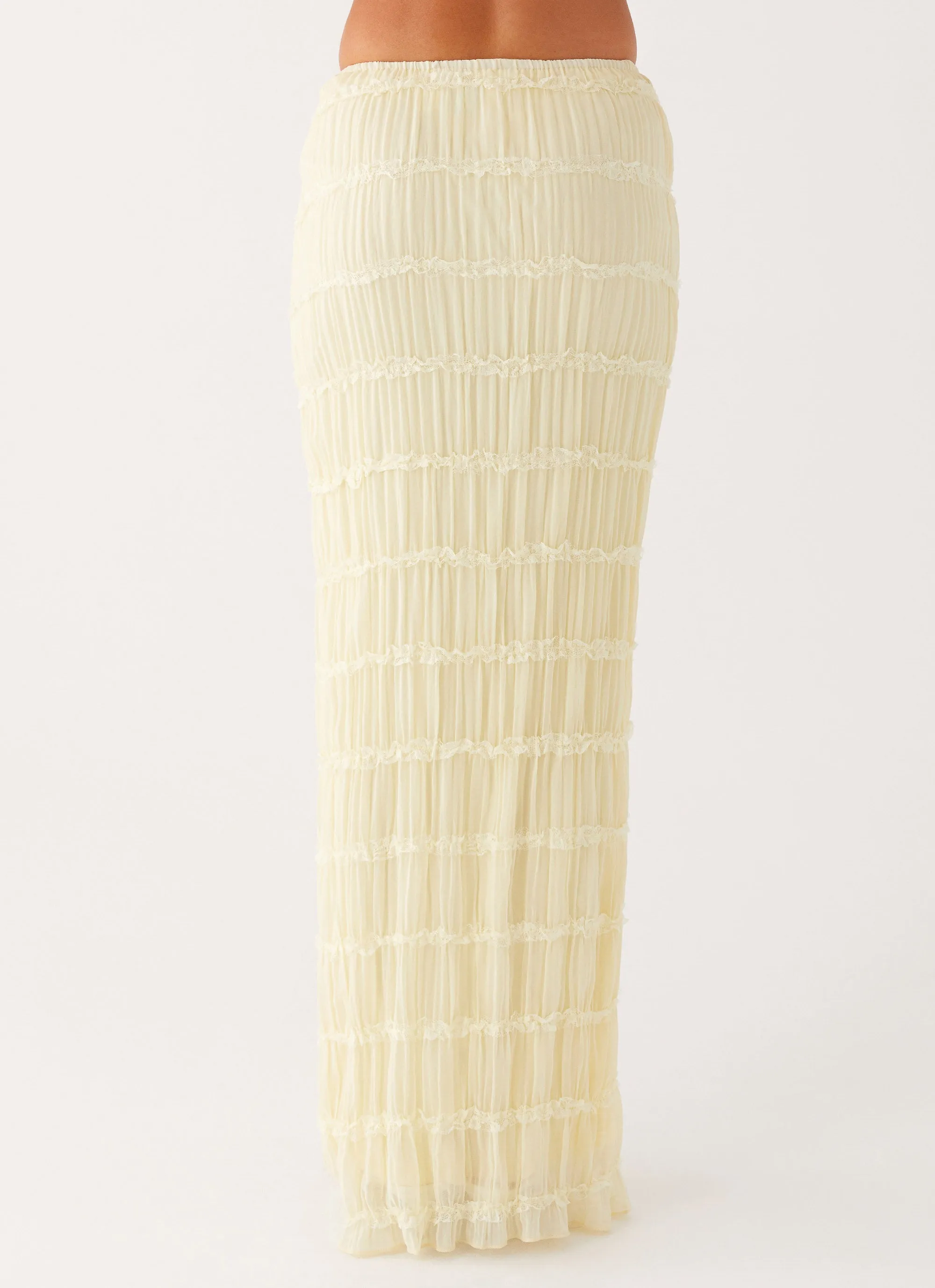 hypoallergenic material Wardrobe Hero Daydreaming Low Rise Maxi Skirt - Yellow