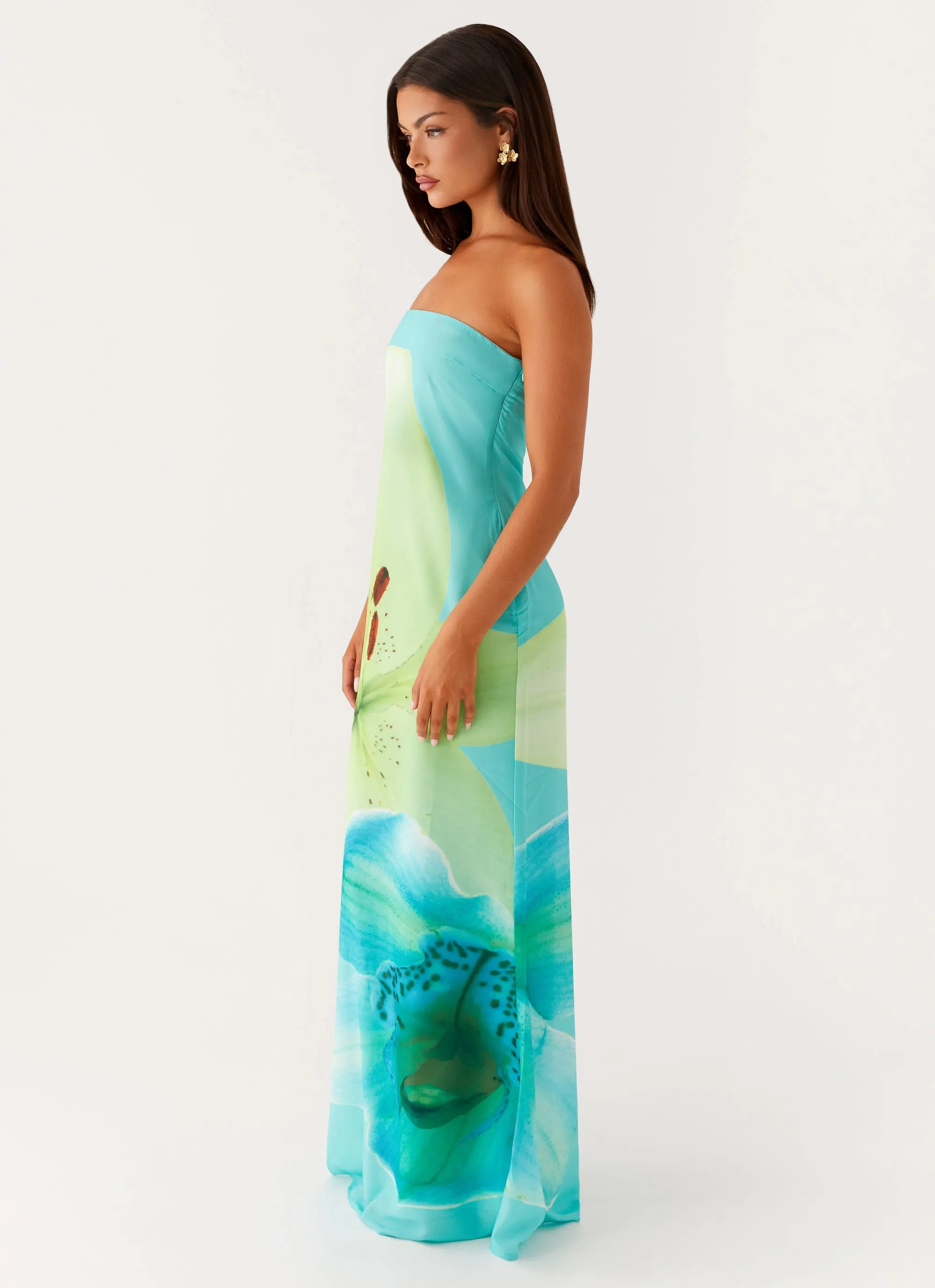 Darcy Maxi Dress - Turquoise Floral Versatile Wear